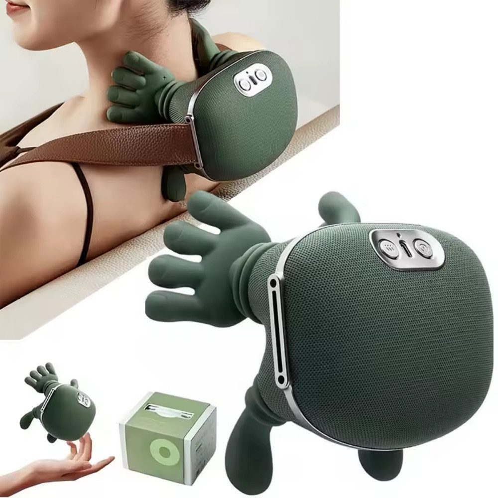 Athlix Nacken-Massagegerät Nacken- und Schultermassagegerät drei Geschwindigkeiten, zwei Modis, Kabellose Nutzung, Zuschaltbare Wärmefunktion