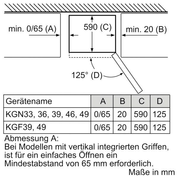 SIEMENS Kühl-/Gefrierkombination hoch, cm 60 breit cm 203 KG39N2LEC