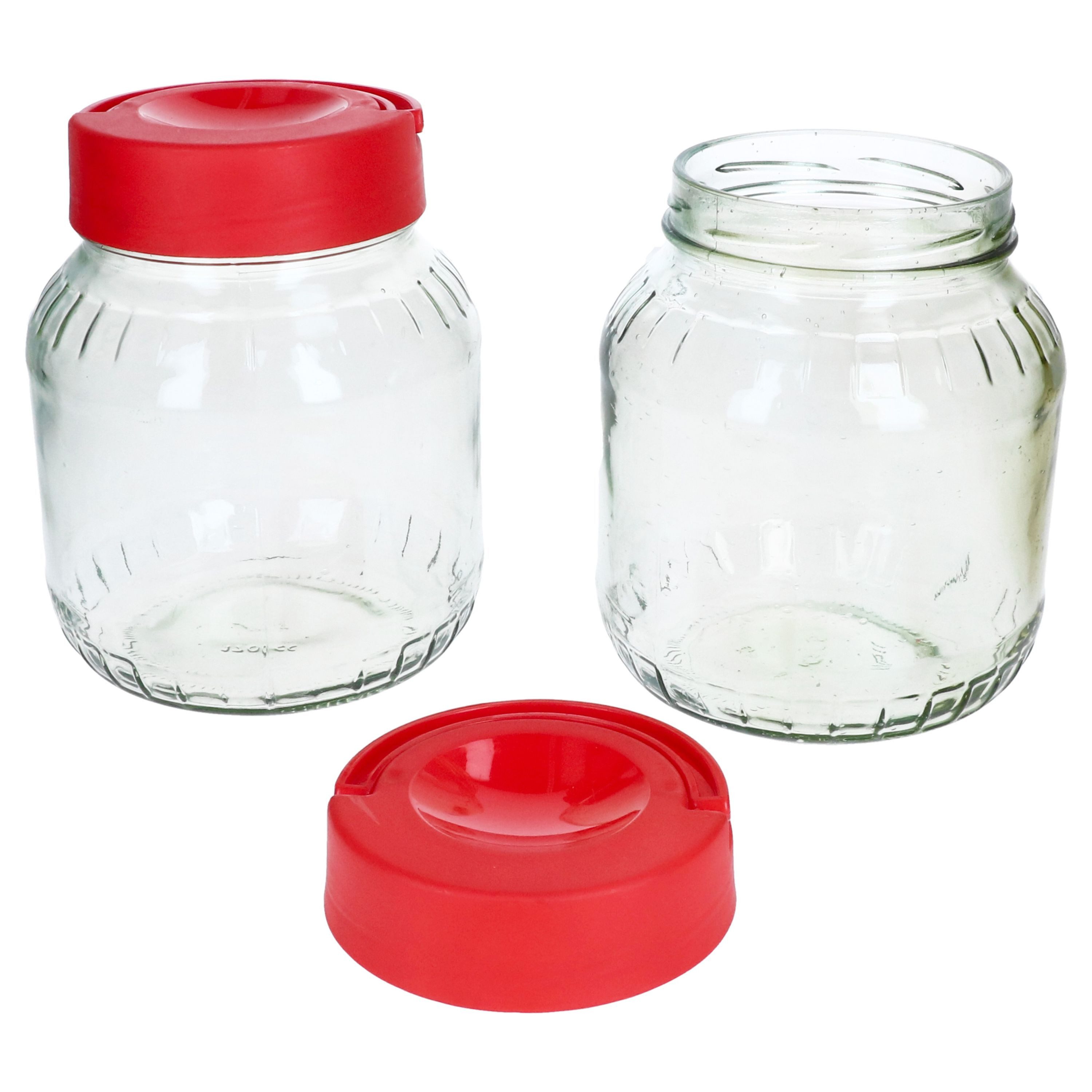 MamboCat Vorratsglas 2er Set Kim Vorratsglas 1,7L Glas mit Deckel & Henkel Gurken-Glas, Glas – Bild 2 von 5