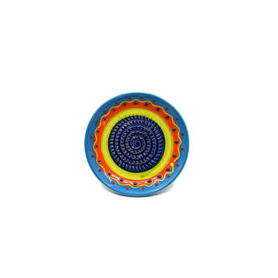 Kaladia Multireibe »Reibeteller in blau, orange und grün«, Keramik, handbemalte Küchenreibe - Made in Spain