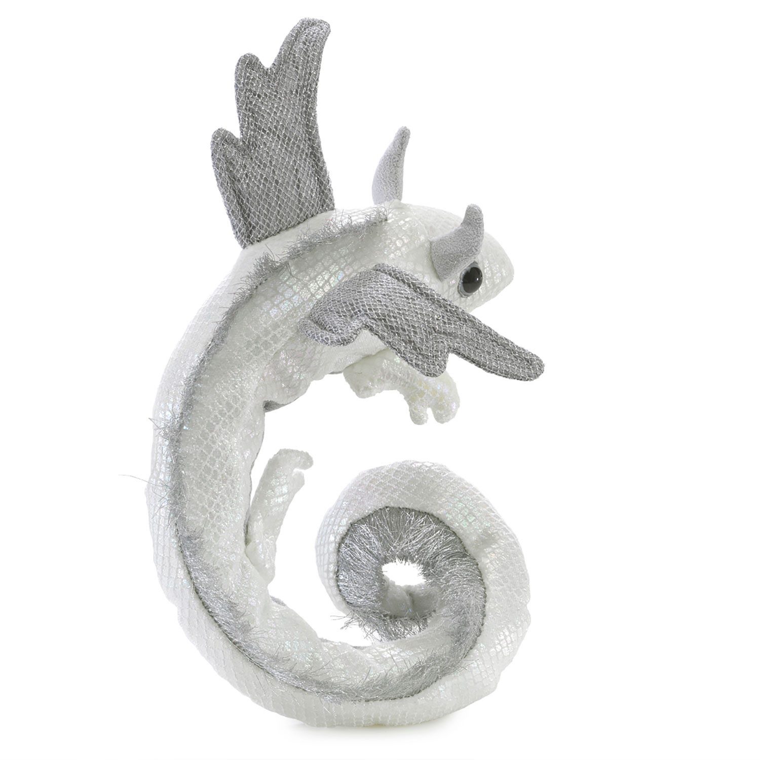 Folkmanis Handpuppen Handpuppe Folkmanis Handpuppe Drachenarmband weiß 3175 (Packung)