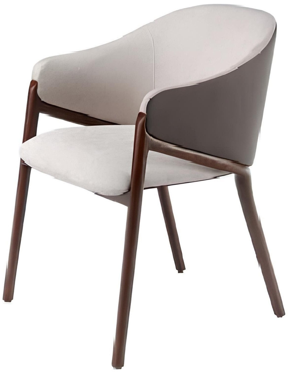 Xlmoebel Armlehnstuhl Luxuriöser Esszimmerstuhl mit Designer-Taupe-Polsterung (1 St), Hergestellt in Europa