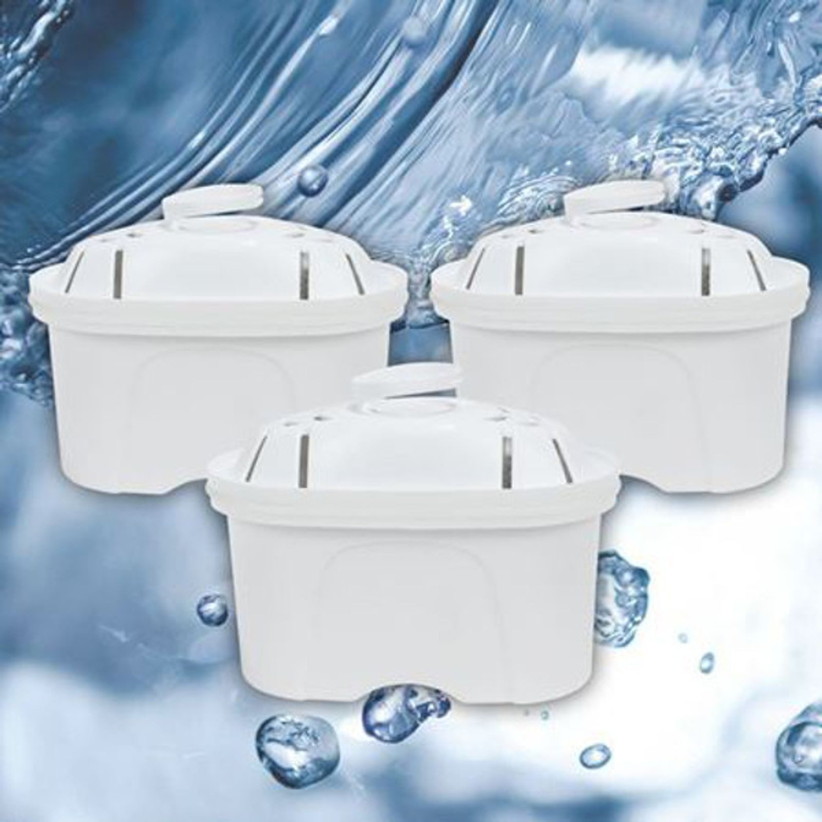 BURI Kanne Filterkartuschen für Wasser-Filterkanne 3er-Set Wasserfilter