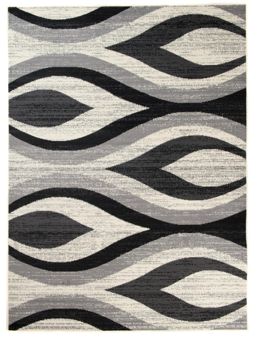 Teppich für Pflegeleich, Designteppich Fußbodenheizung, Weich, Modern Geometrisch Geeignet Mazovia, Höhe Kurzflor Grau x cm, 150 7 - 80 mm,