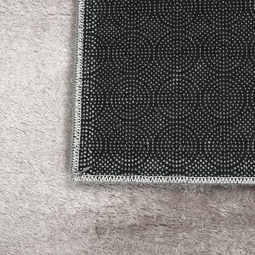 Designteppich Flauschiger Teppich für die Sofaecke, waschbar, sandfarben, Teppich-Traum, rechteckig, Höhe: 16 mm