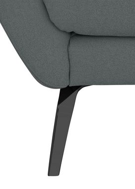 W.SCHILLIG Big-Sofa softy, mit dekorativer Heftung im Sitz, Füße schwarz pulverbeschichtet