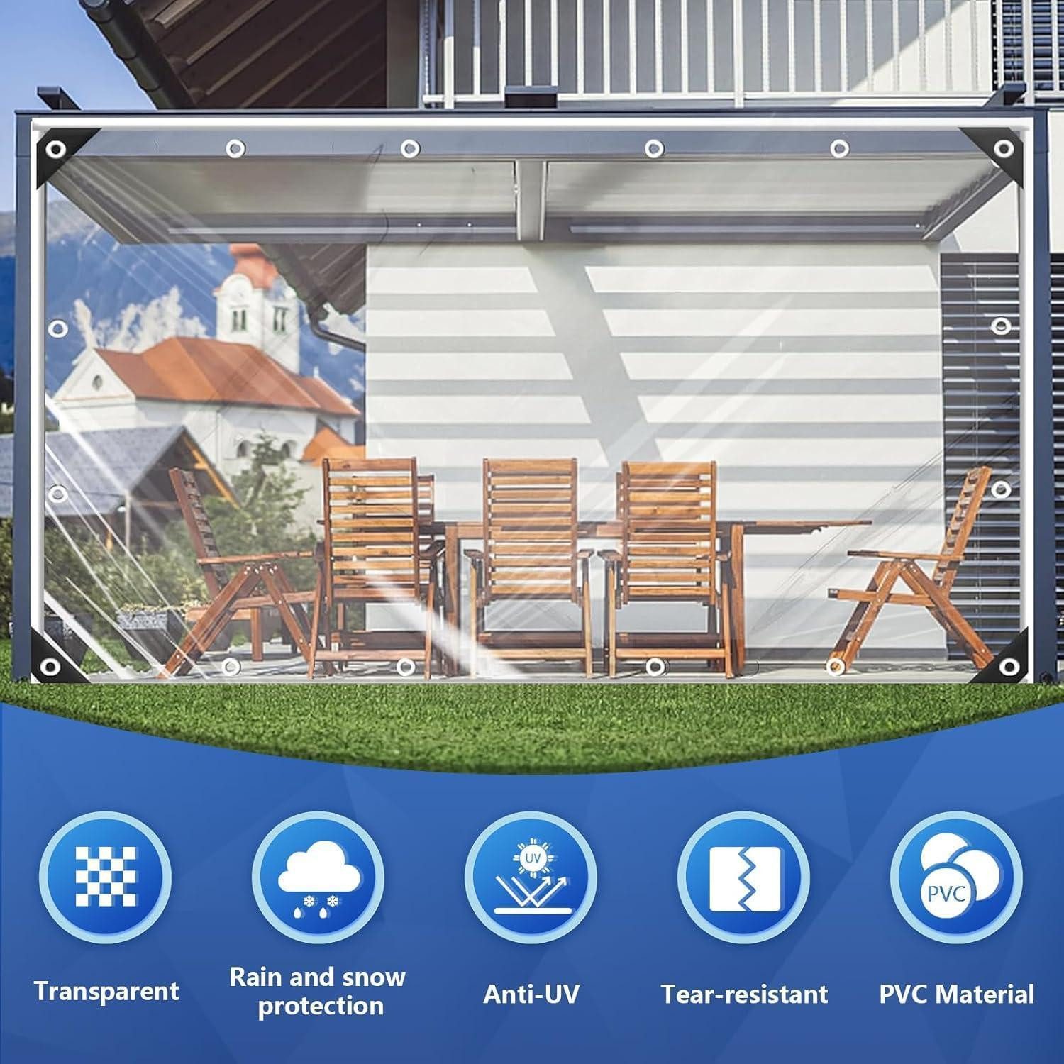 LuxusKollektion Schutzplane Transparente PVC Abdeckplane