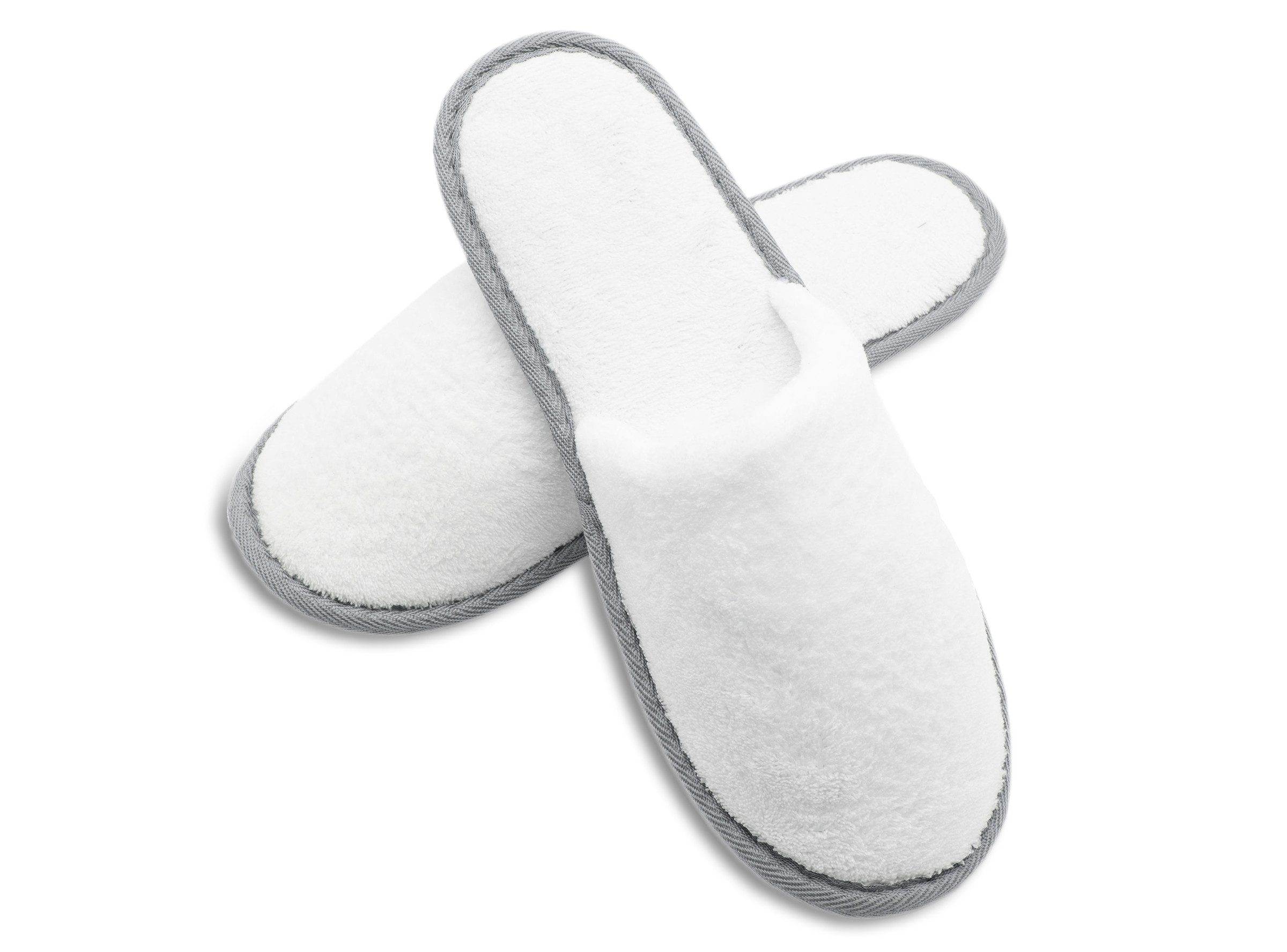 ZOLLNER Pantoffel (10-tlg) rutschhemmend, Damen und Herren, weiß, 100% Polyester