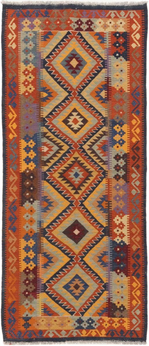 Orientteppich Kelim Afghan 86x201 Handgewebter Orientteppich Läufer, Nain Trading, rechteckig, Höhe: 3 mm