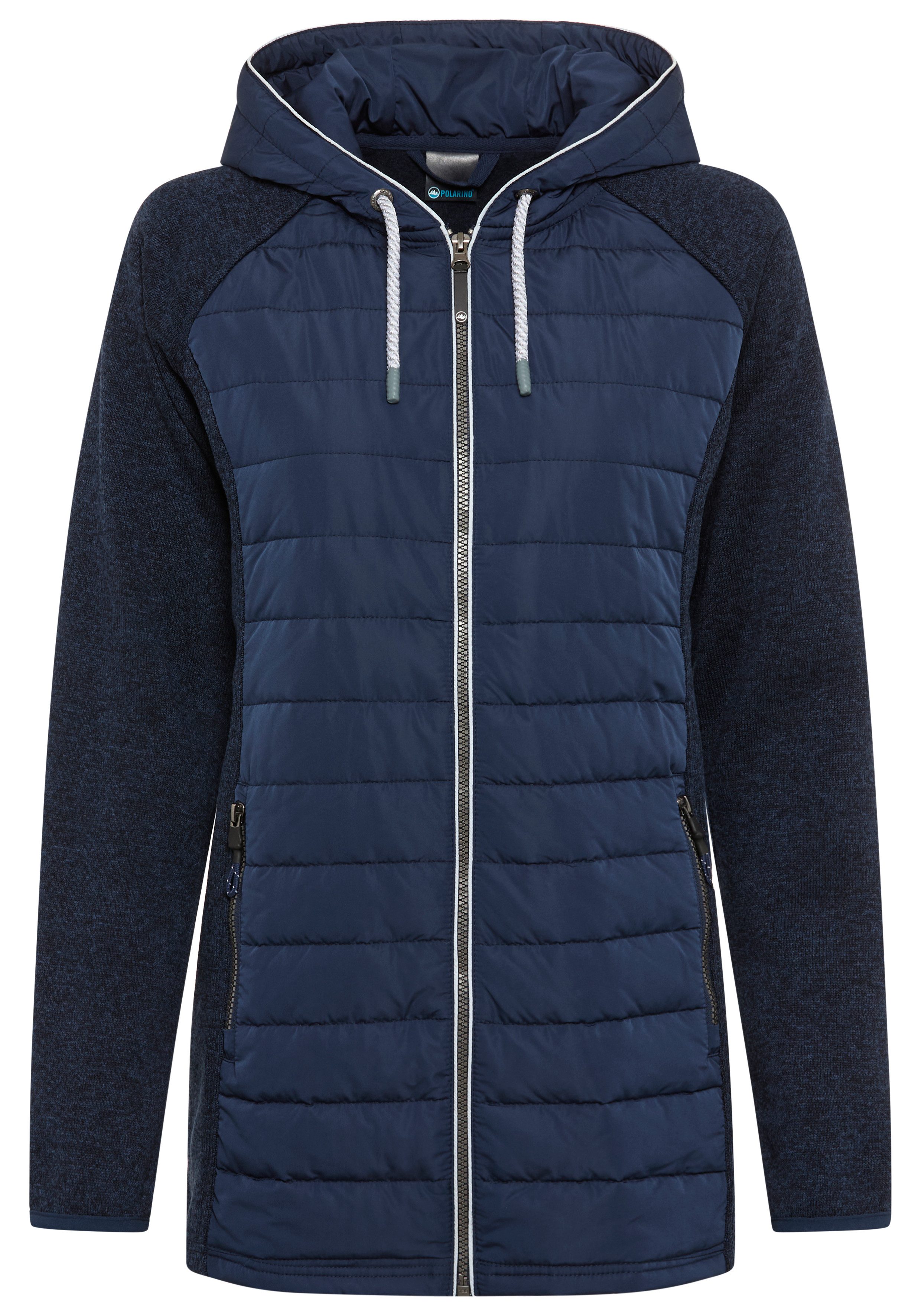Polarino Strickfleecejacke mit wattiertem Bereich-Hybridjacke, Übergangsjacke – Bild 4 von 5