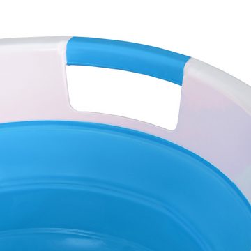 relaxdays Wäschekorb Faltbarer Wäschekorb 24 Liter, Blau