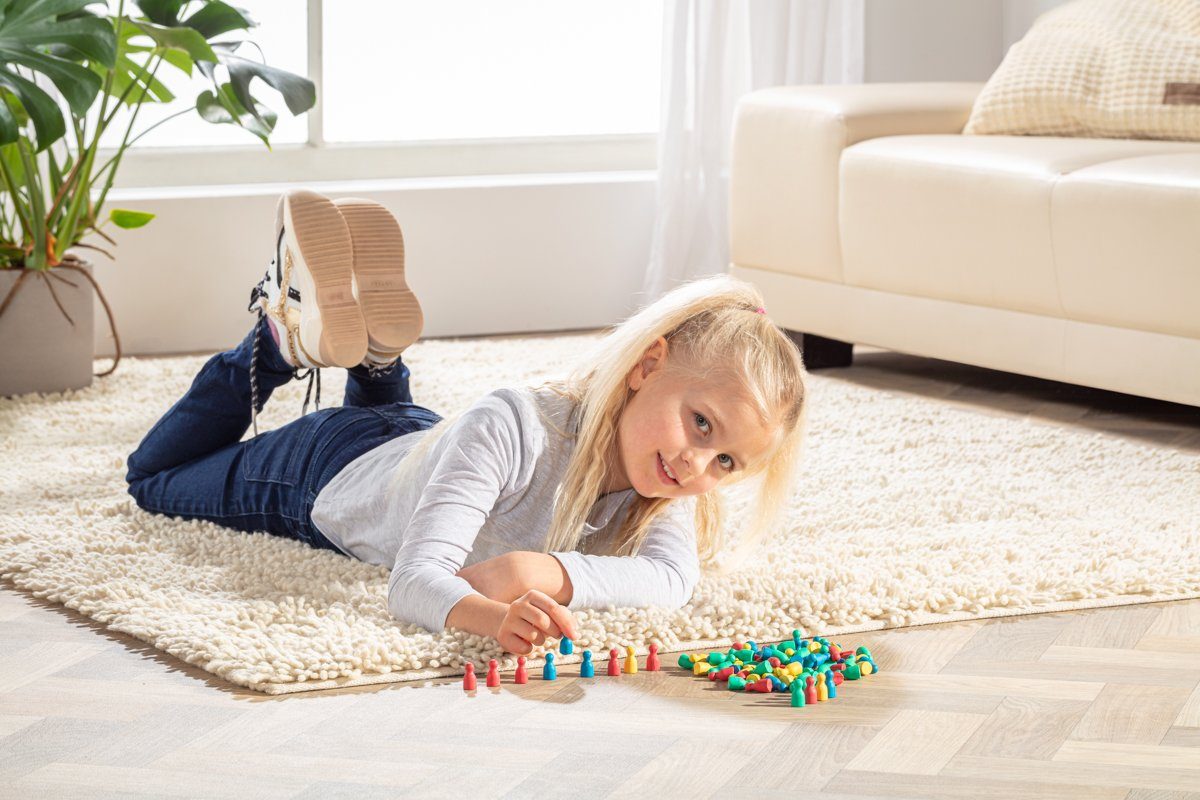 aktiv Lernspielzeug in Spielfiguren Farben Lila RE-Wood® lernen versch. Halma-Kegel Pöppel, und gemischt, Wissner®