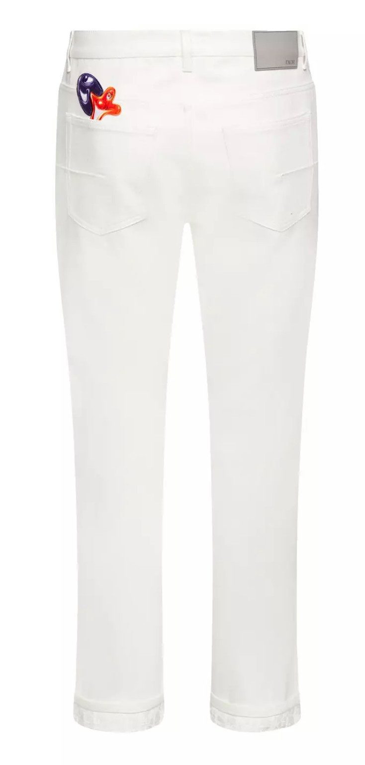 Dior 5-Pocket-Jeans DIOR HOMME X KENNY SCHARF – Limitierte Designer-Hose mit Stickereien Limitierte Designer-Edition von Dior Homme
