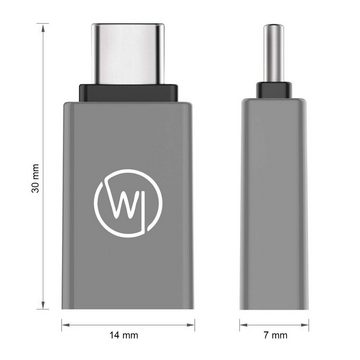 Wicked Chili 2x USB-C OTG Adapter für iPad Pro / Air, MacBook USB-Adapter USB-C zu USB-A, für iPad Pro (2018 2020 2021), Air 2021 / Macbook und Macbook Air mit