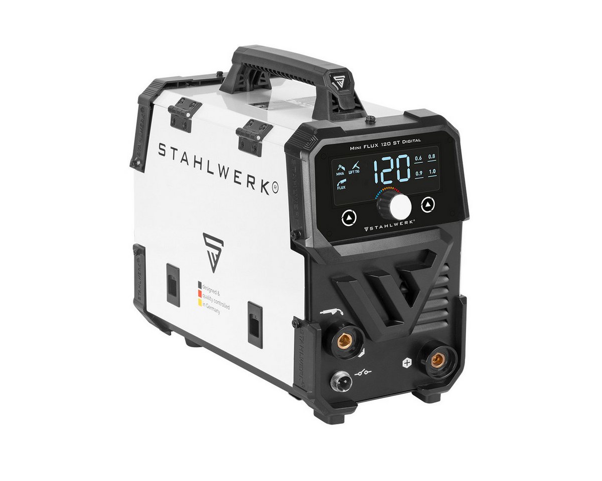 Thumbnail - STAHLWERK Fülldrahtschweißgerät Schweißgerät Mini FLUX 120 ST Digital mit 120 A, synergischem, 20 - 120 A, Packung, 1-tl...