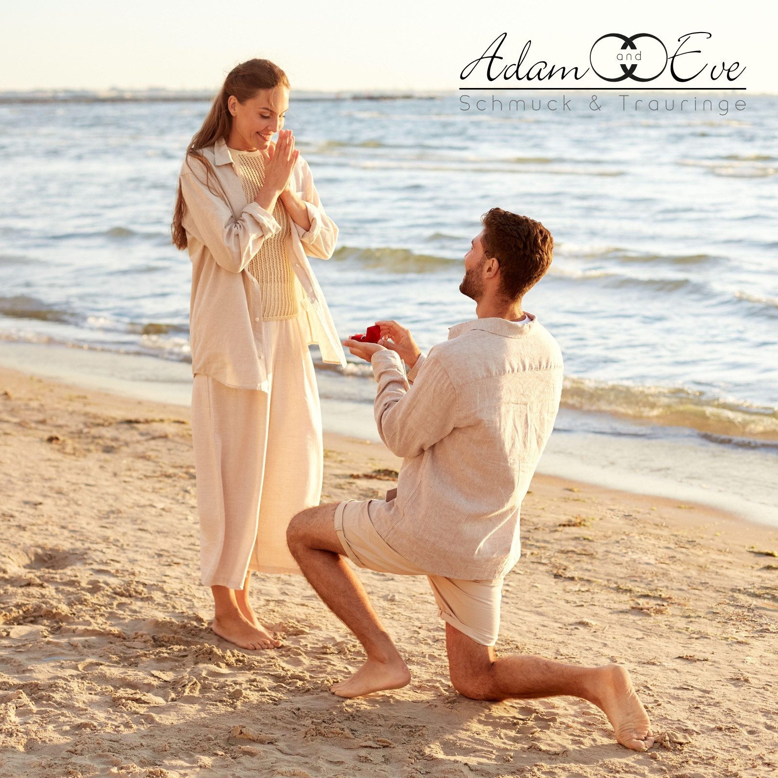 Adam & Eve Verlobungsring Diamantring 750/- Gold Weißgold 0,59 ct. (Brillantring, Antragsring, AE29), inklusive Echtheitszertifikat - Gravur möglich