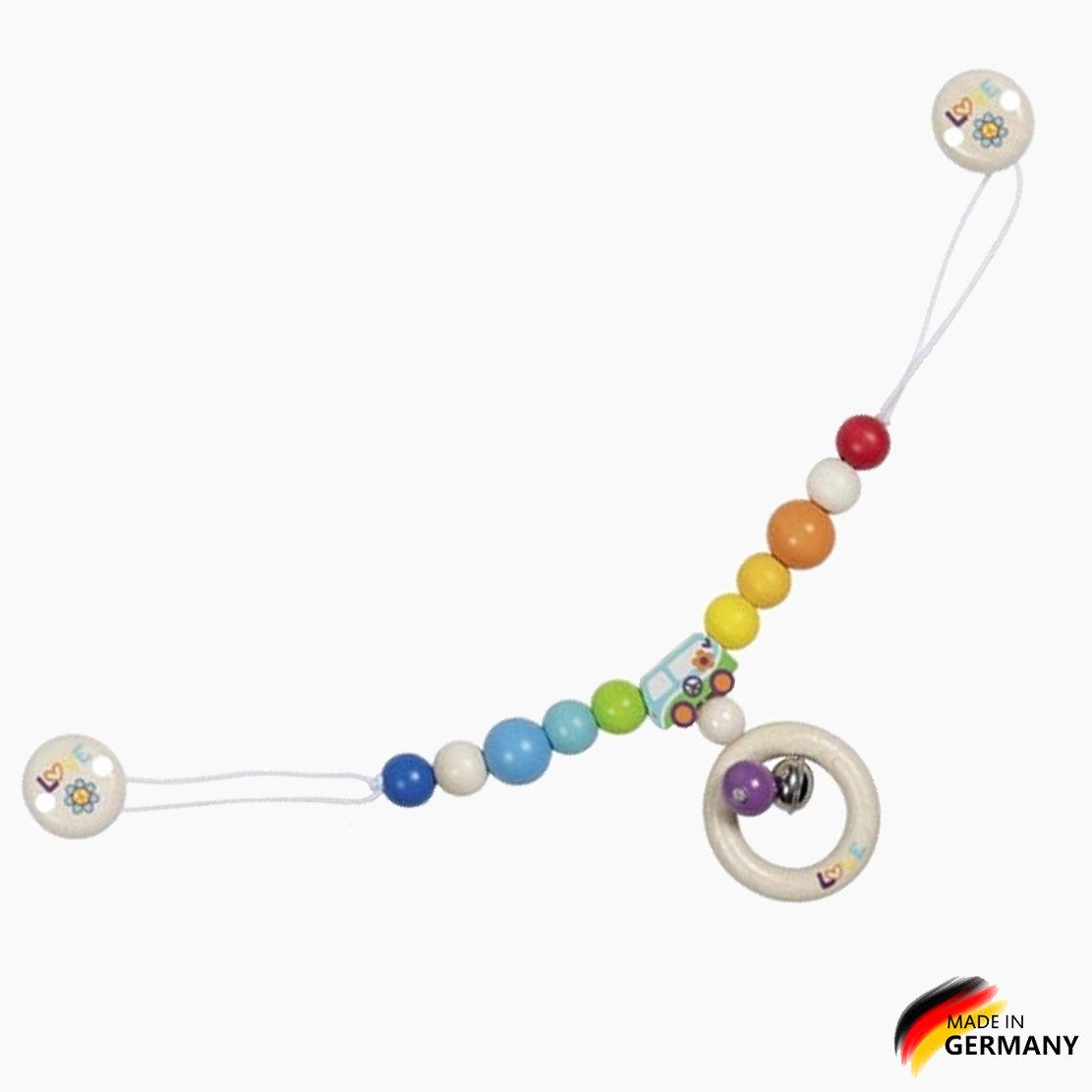 goki Kinderwagenkette Kinderwagenkette Regenbogen Van (packung, 1-tlg., set), farbenfrohes Universum für die ersten Abenteuer