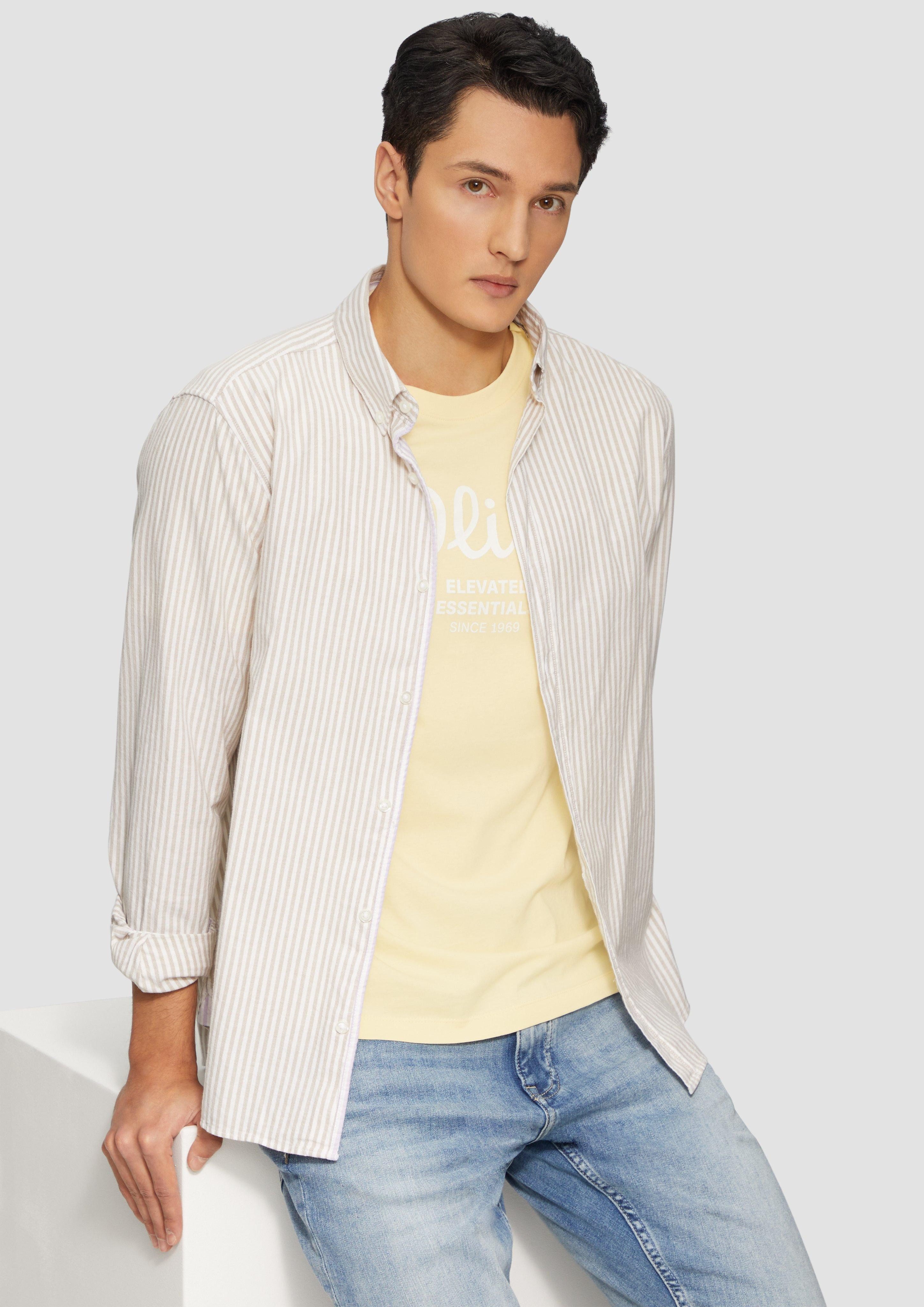 s.Oliver Kurzarmshirt Baumwoll-T-Shirt mit Logo-Print Artwork günstig online kaufen