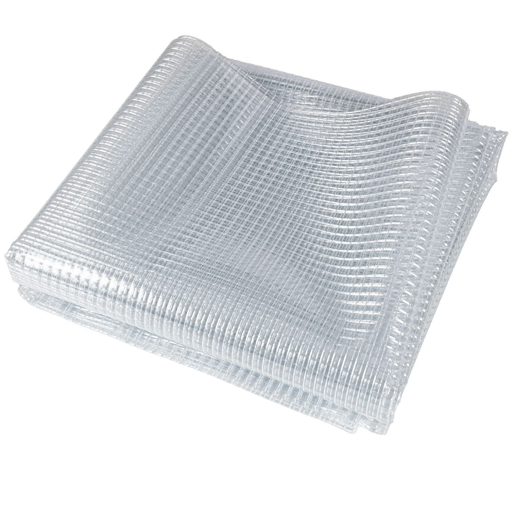 ANRO Gitterfolie 512 g/m² Gewächshaus Abdeckplane transparent UV-stabil Schutzplane (1-St., eine Folie), Mit PE-Fäden verstärkt, Industrie Transparent