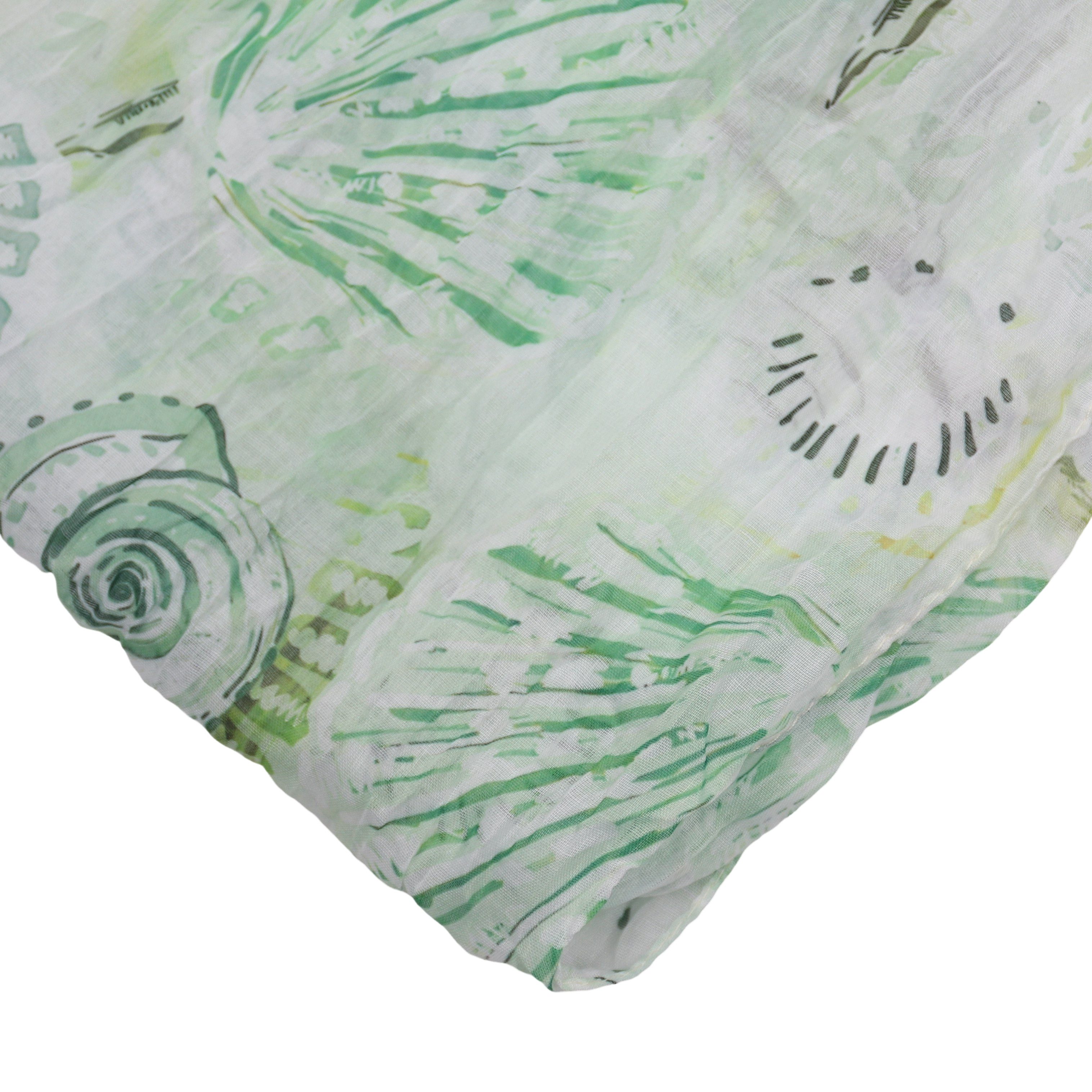MIRROSI Loop Damen Schal mit Unterwasserwelt-Muster Weich Schlauchschal, (Zweimal um den Hals wickelbar, ca.45x75cm), Damen Halstuch ideal für Frühling, Sommer  – Bild 3 von 4