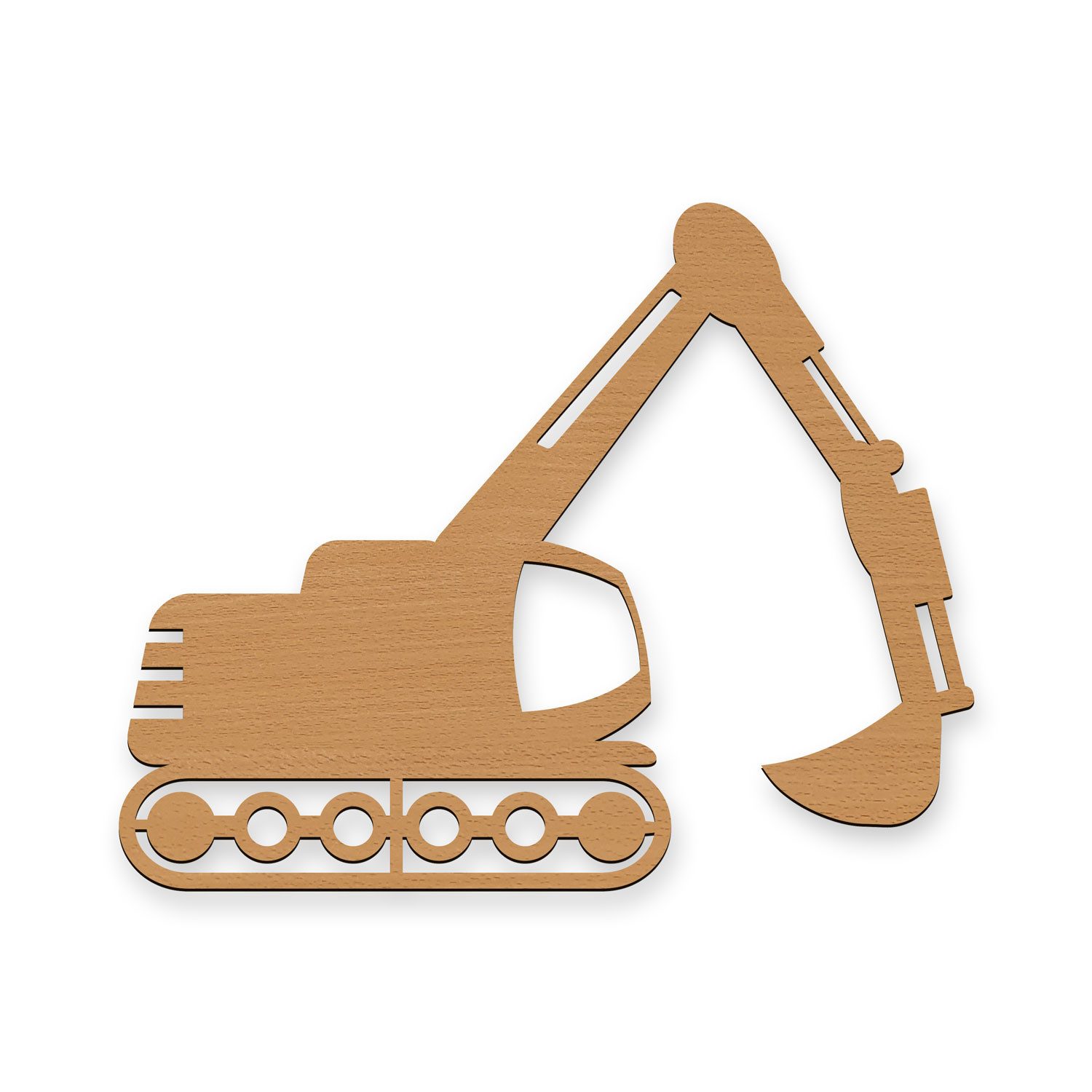 Namofactur LED Nachtlicht Kinder LED Bagger Kinderzimmer Nachtlicht Lampe I MDF Holz, LED fest integriert, Warmweiß