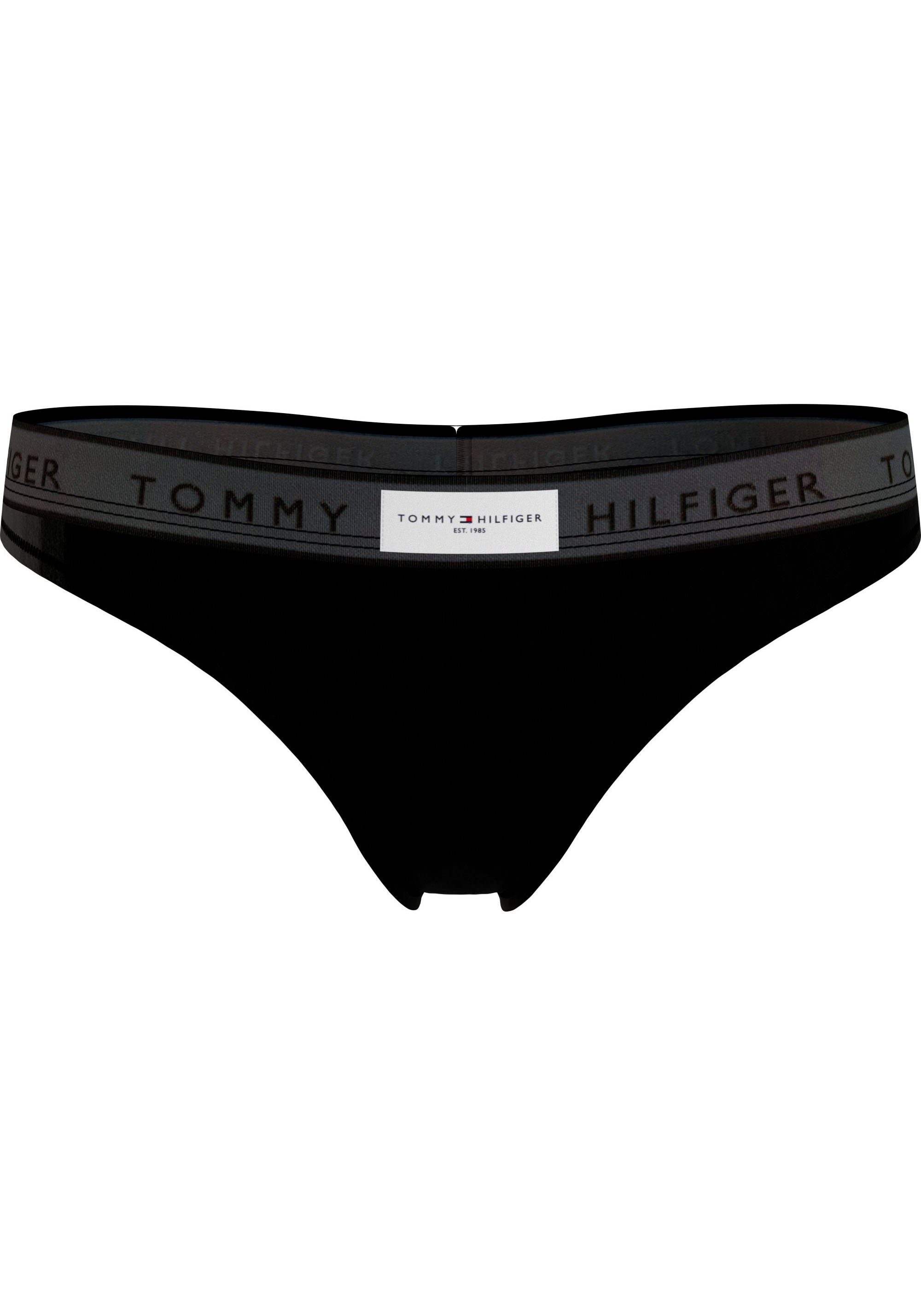 Hilfiger Black (EXT Tommy Tommy Hilfiger THONG SIZES) mit Logobund String Underwear
