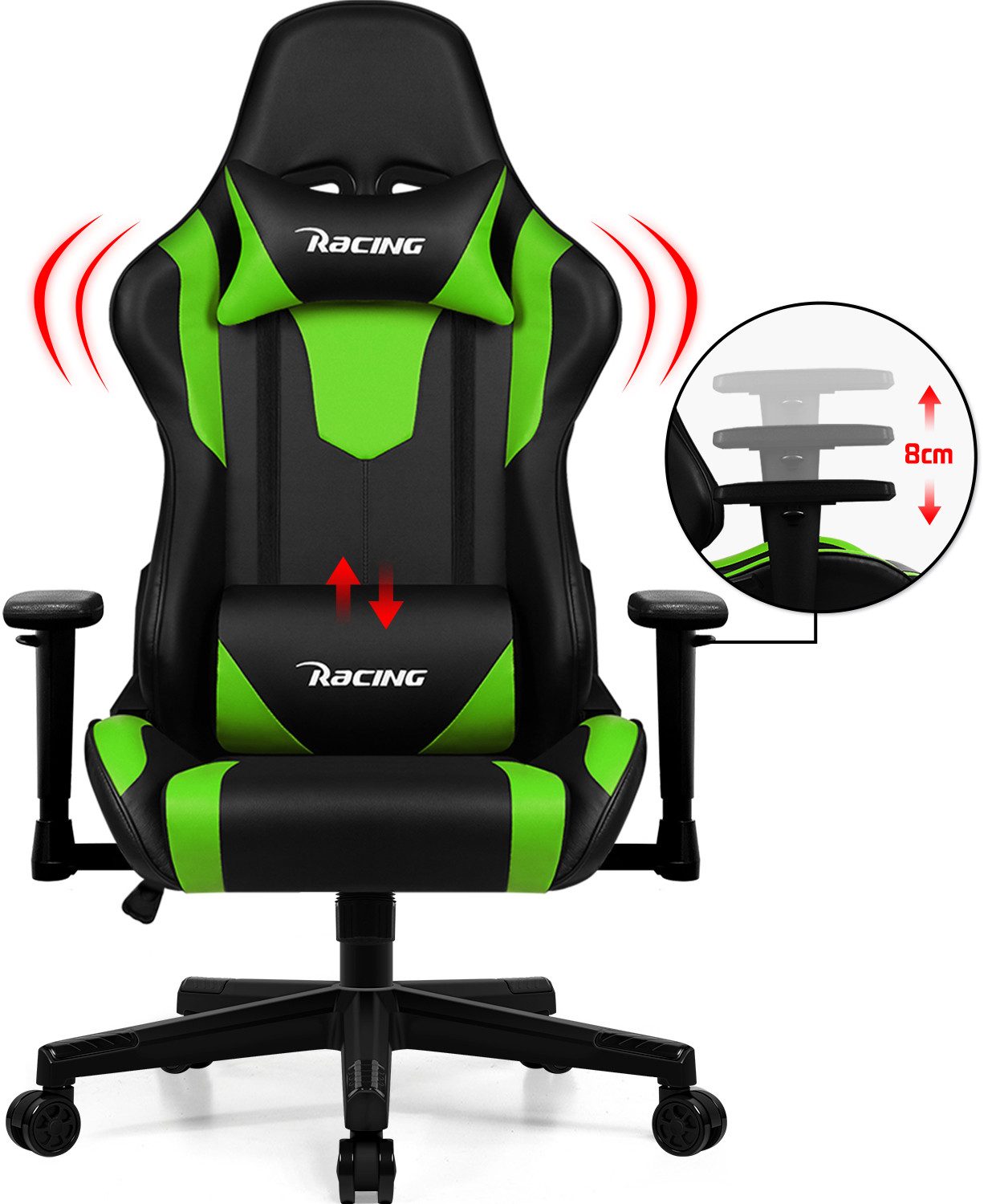Gaming-Stuhl Gaming Stuhl ergonomisch Gaming Chair Bürostuhl verstellbare