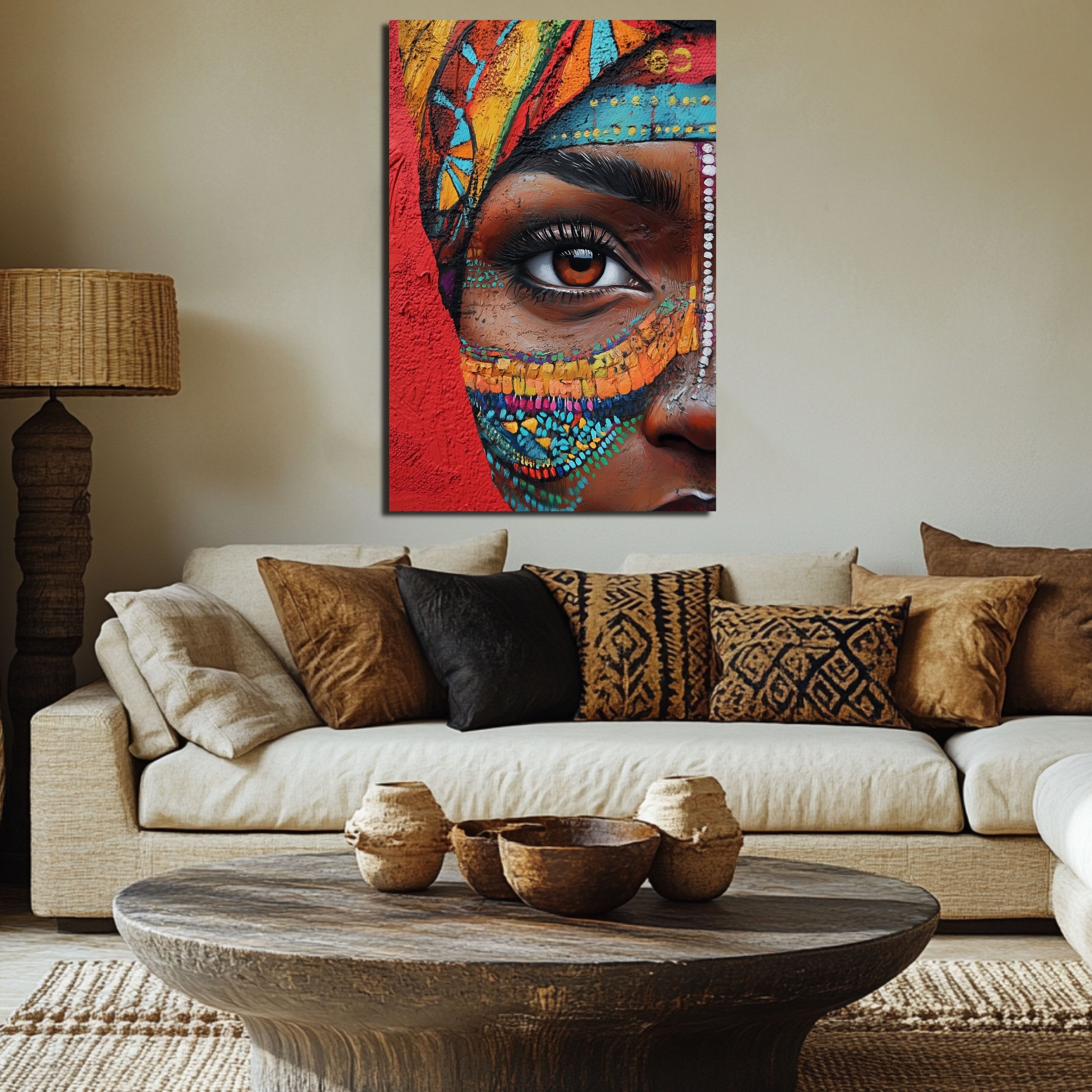 DARO Design Leinwandbild Modern Abstrakt Wandbilder XXL Wandbild Wand Deko Leinwand Bilder, (braunes Auge - Bild groß Wohnzimmer Schlafzimmer Küche Esszimmer Einteilig Querformat Fotodruck Leinwände Wanddeko Abstrakte Kunst Boho), 30x20cm
