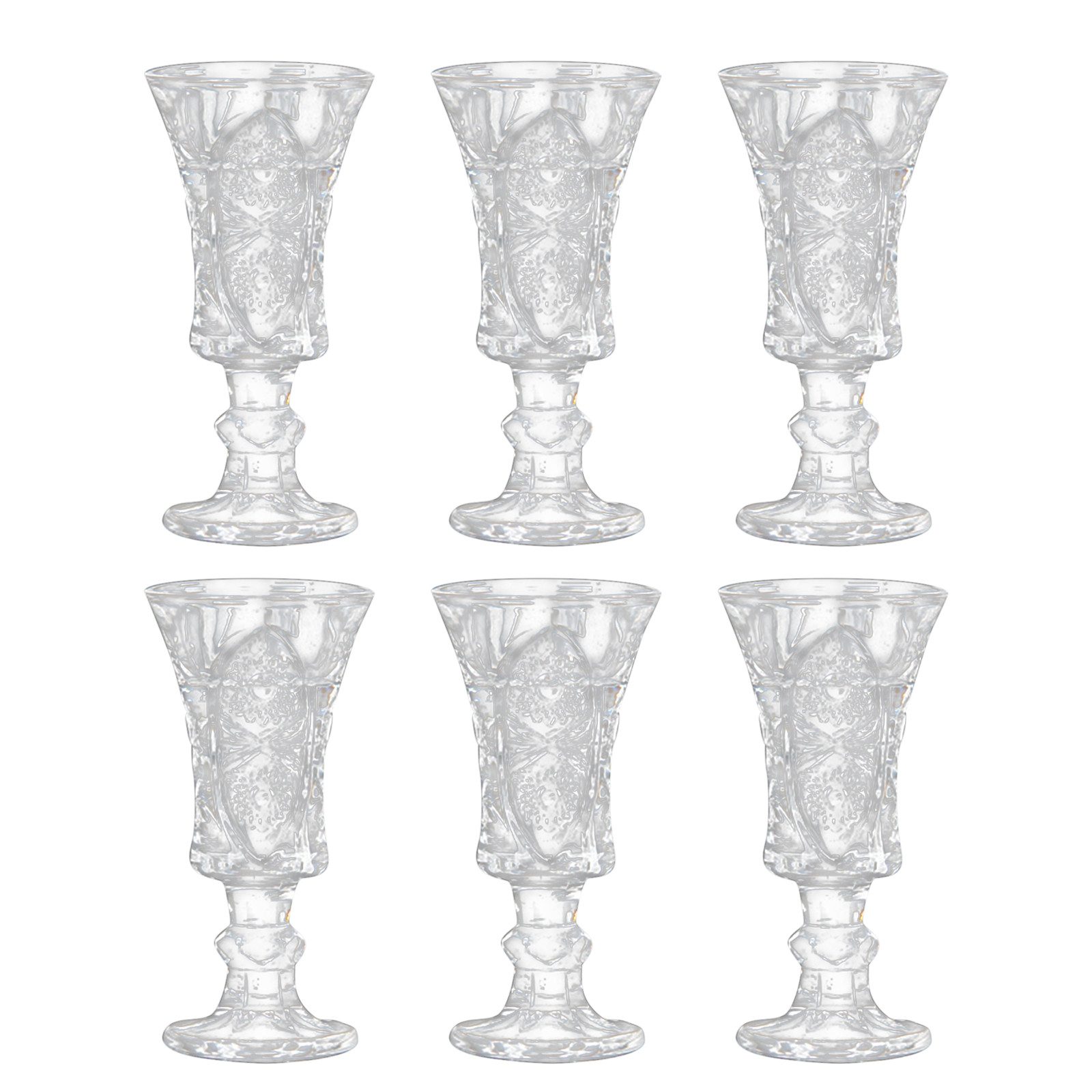 STILVORA Schnapsglas 6er Set Schnapsglas Kristallglas Likörgläser für Spirituosen, Wodka, Glas, Kristallglas für den privaten Gebrauch die Gastronomie Bars Catering