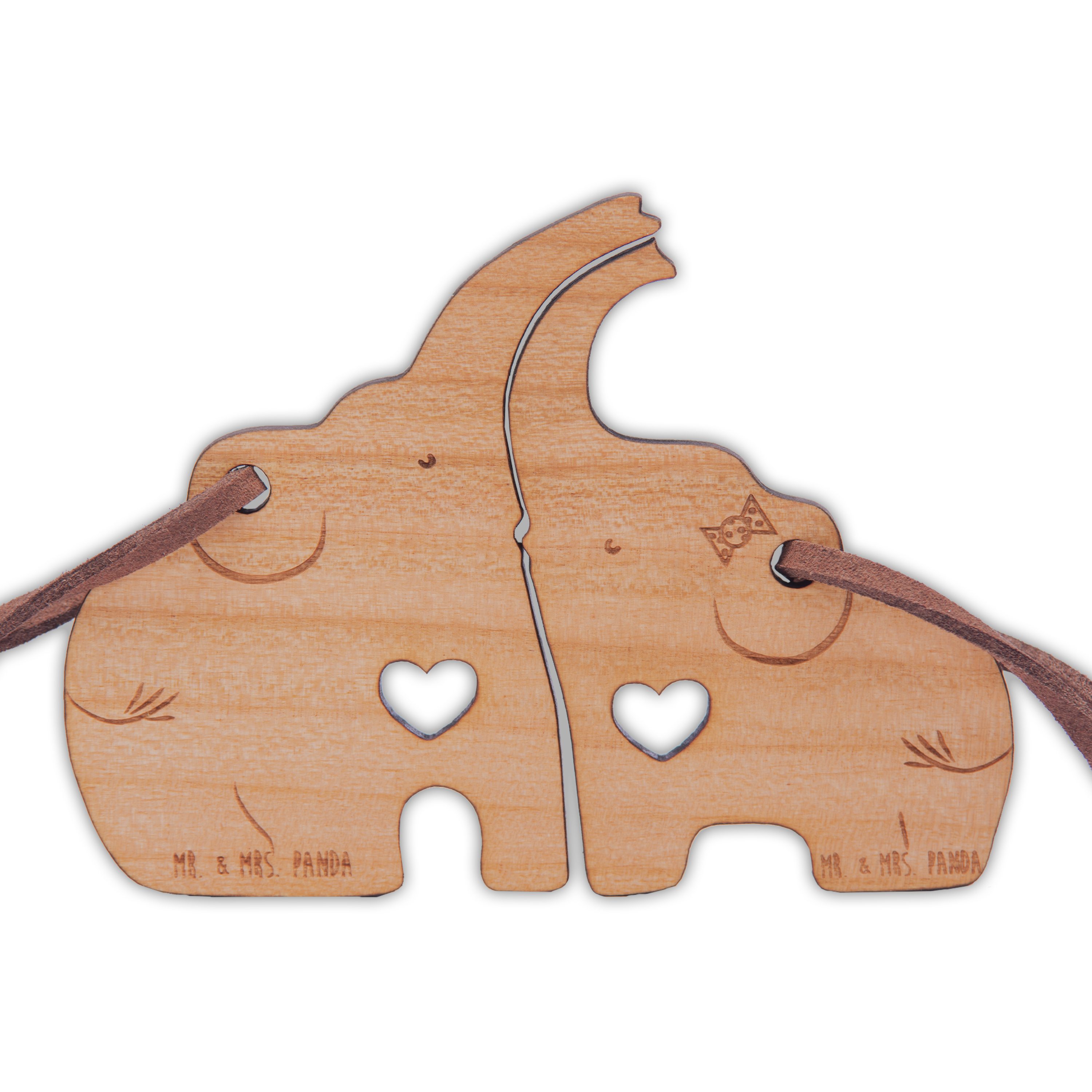 Mr. & Mrs. Panda Schlüsselanhänger Elefant verliebt - Geschenk, Schlüsselanhänger, Symbol für Liebe, Ver (1-tlg)