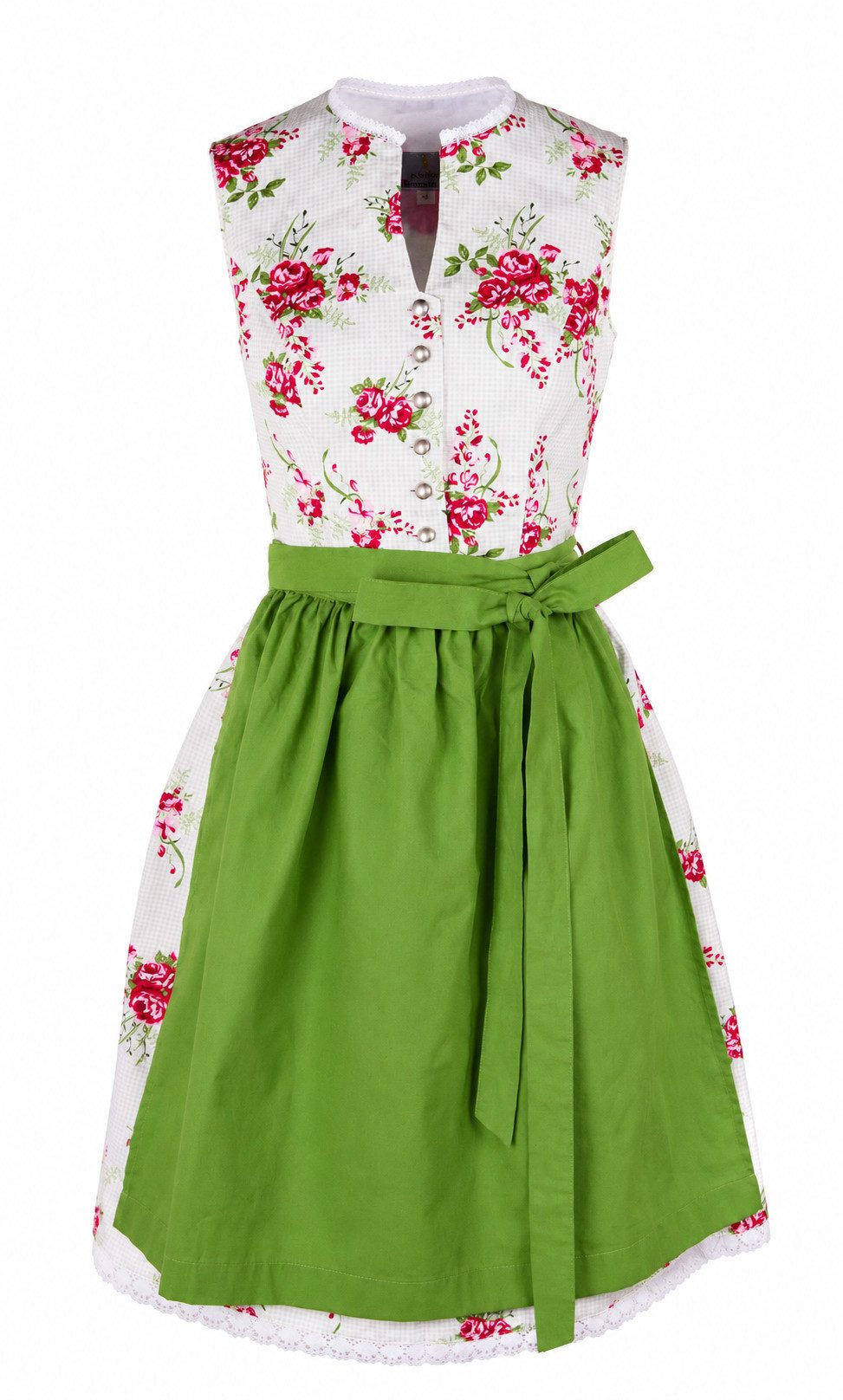 Ramona Lippert Dirndl Johanna grün Blumendruck 2-teilig Rocklänge 60 cm