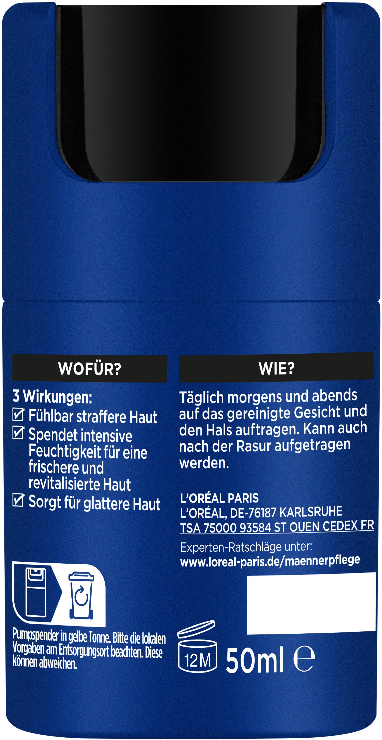 L'ORÉAL PARIS MEN EXPERT Gesichtsgel Belebende Feuchtigkeitspflege, mit Hyaluron