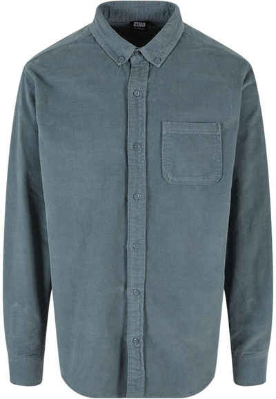 URBAN CLASSICS Langarmhemd Herren Corduroy Shirt (1-tlg)