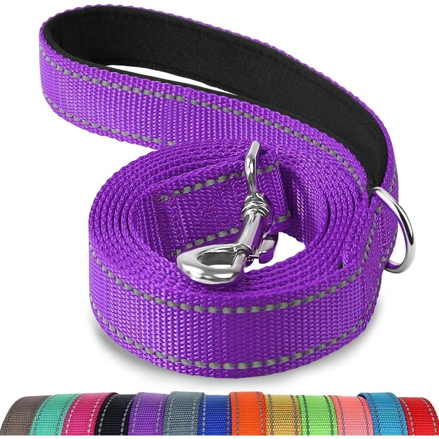 LuxusKollektion Hundeleine Hundeleine kleine Hunde reflektierend 180x2.0 cm (1er Pack) Lila