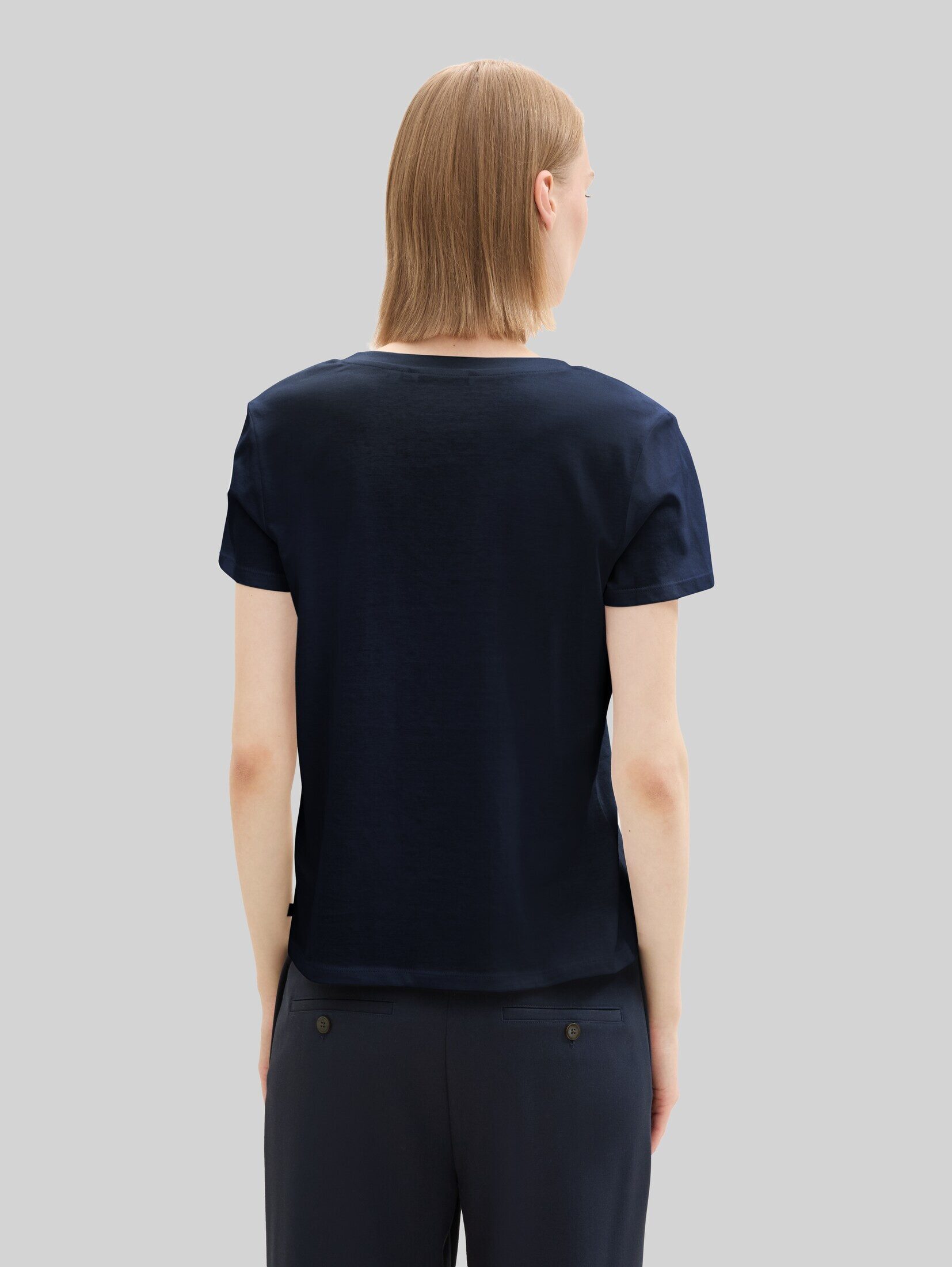 TOM TAILOR Denim T-Shirt T-Shirt (im 2er Pack) T-Shirt mit V-Ausschnitt im 2er-Pack