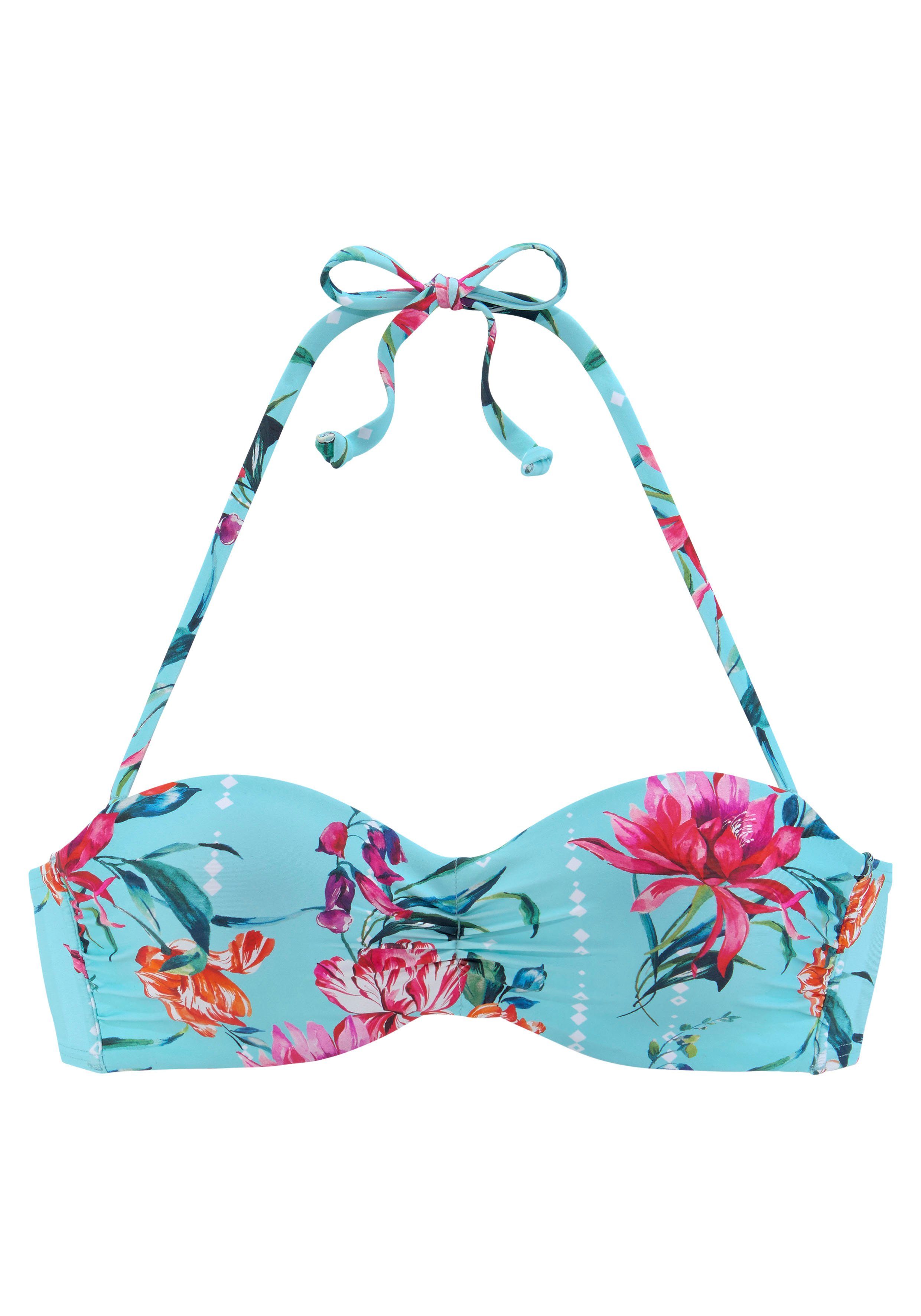 Sunseeker Bügel-Bandeau-Bikini-Top Modern, mit Blumenprint günstig online kaufen