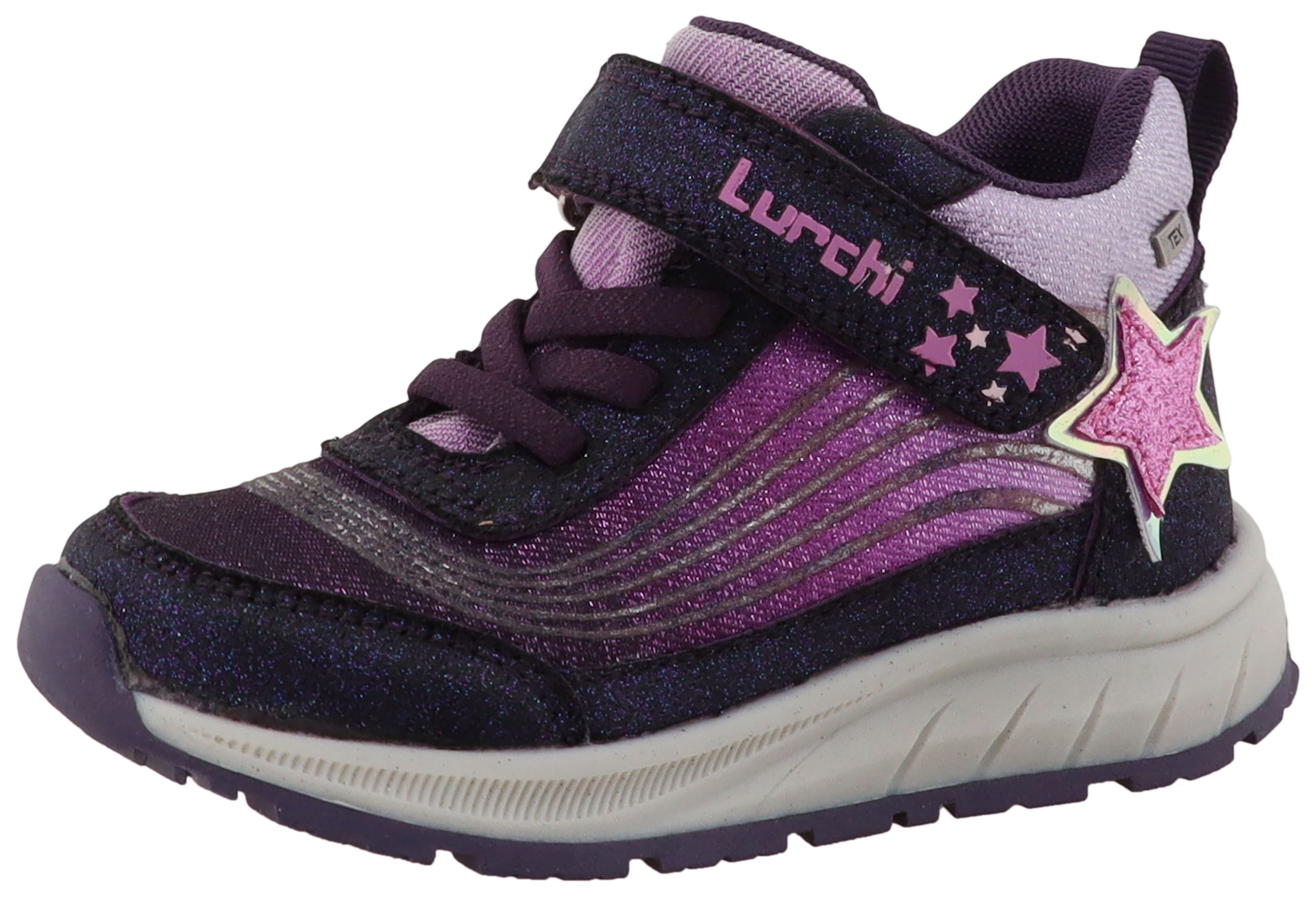 Lurchi Abella 1-TEX Sneaker Boots, Klettschuh mit viel Glitzer, Größenschablone zum Download