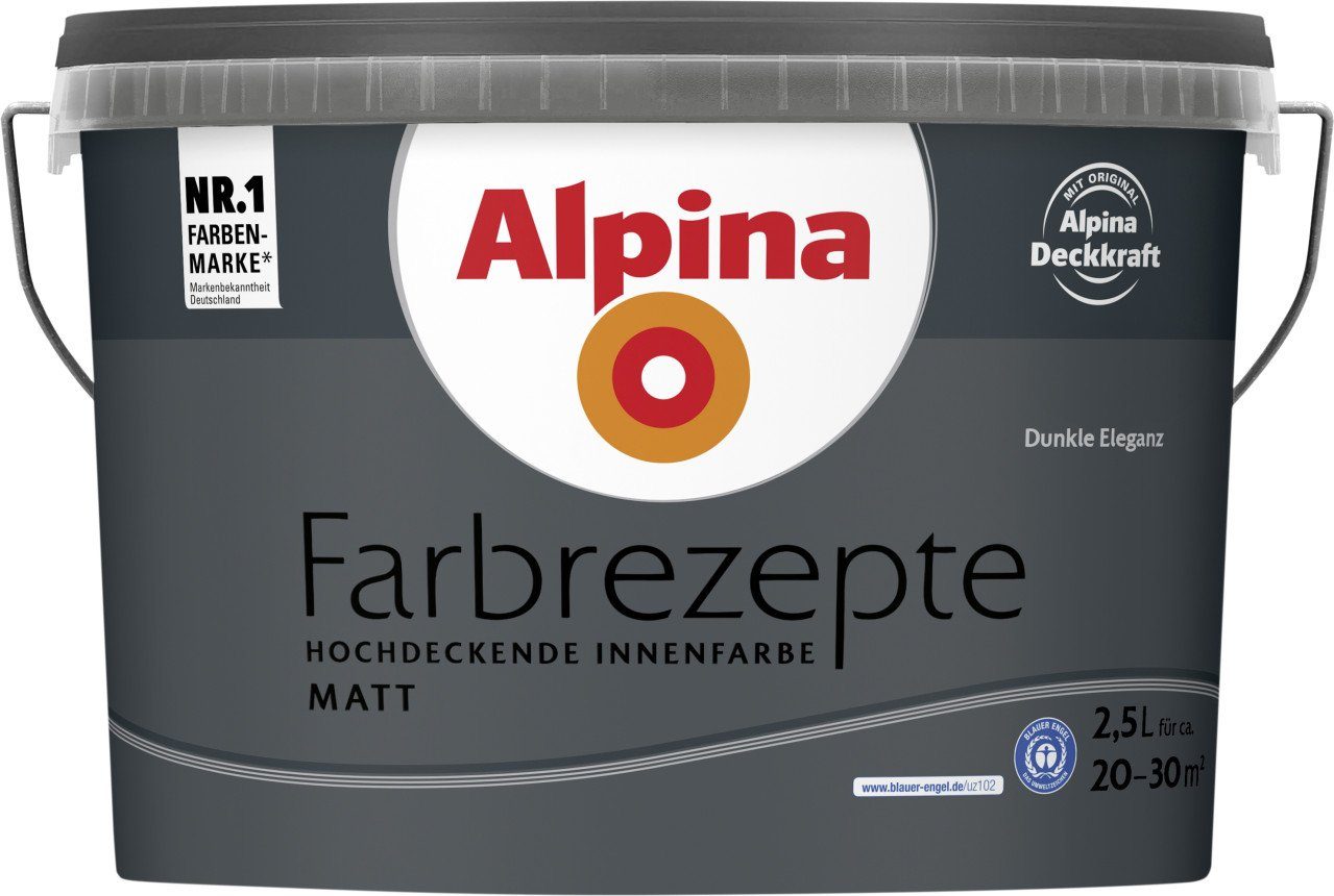 Wandfarbe Alpina Farbrezepte Dunkle Eleganz matt 2,5 L