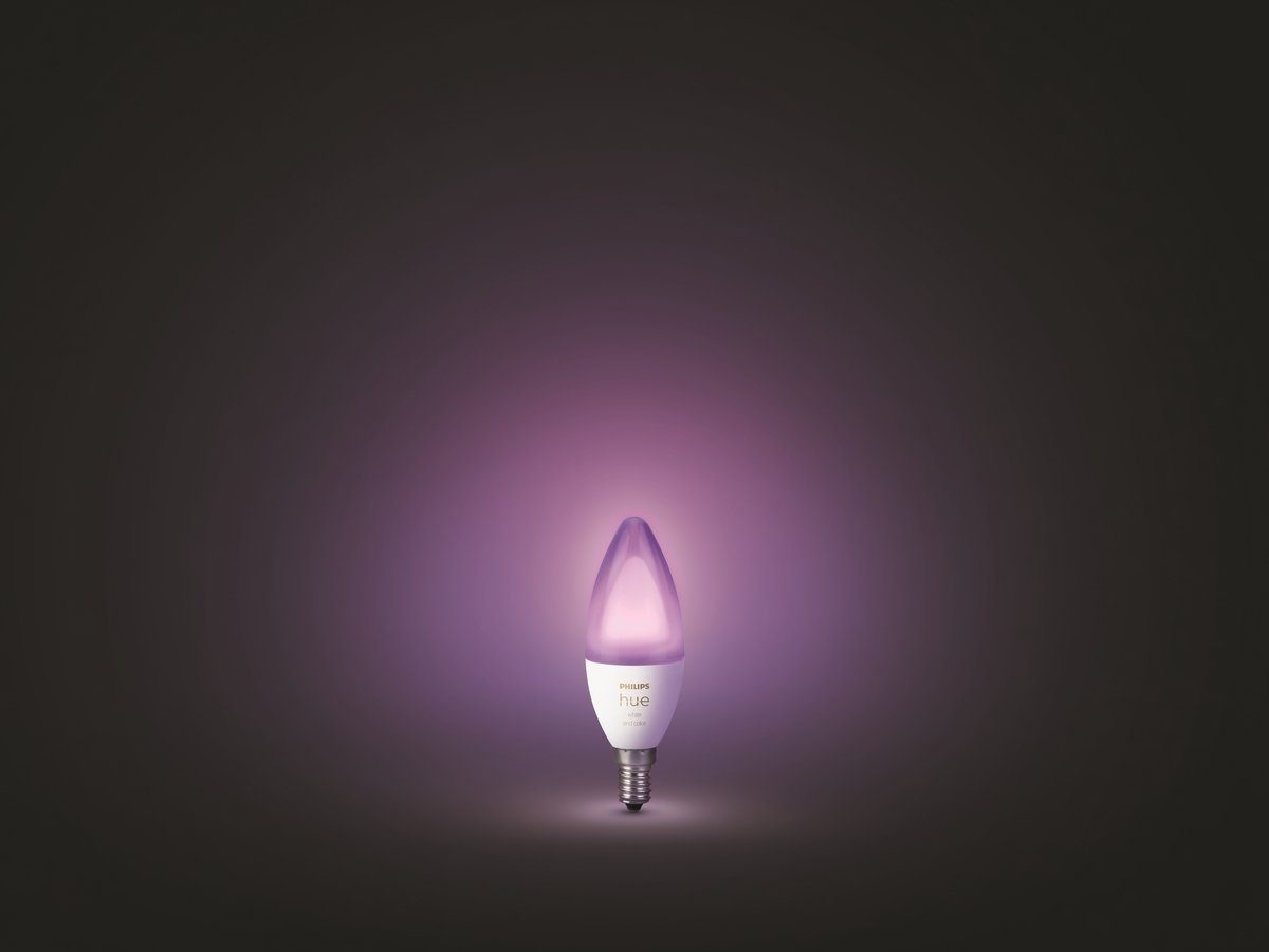 Philips Hue LED-Leuchtmittel E14 Einzelpack, Leuchtmittel Kerze E14, LED Farbwechsler