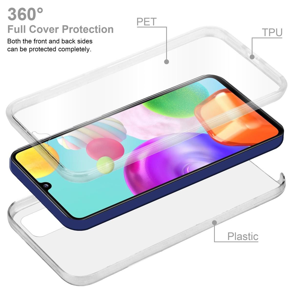 Cadorabo Handyhülle für Samsung Galaxy A41 Hülle Samsung Galaxy A41, Flexible Case Handy Schutzhülle - Hülle - Back Cover 360° Grad
