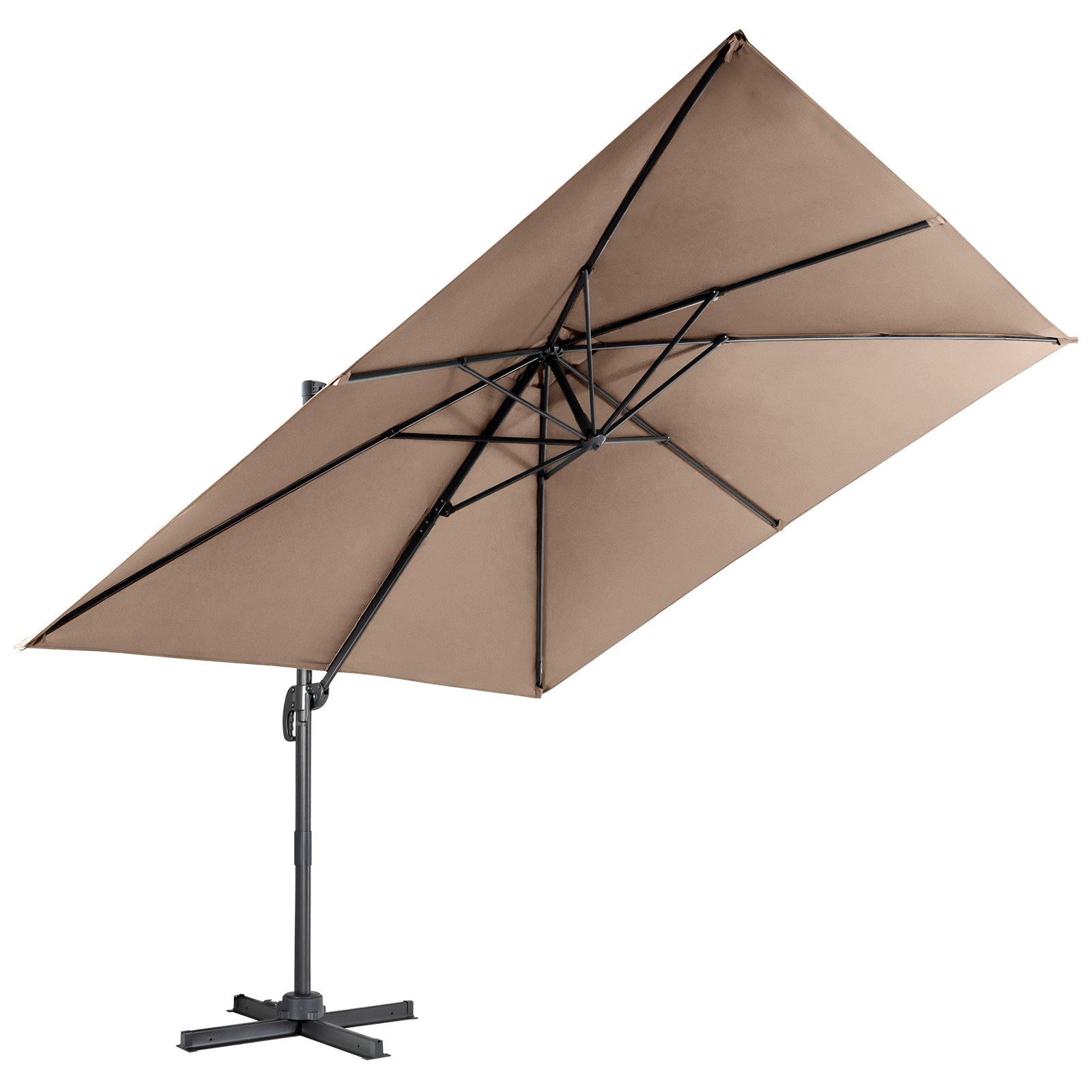 COSTWAY Sonnenschirm Balkon Ampelschirm, Ø300x300cm, neigbar, günstig online kaufen