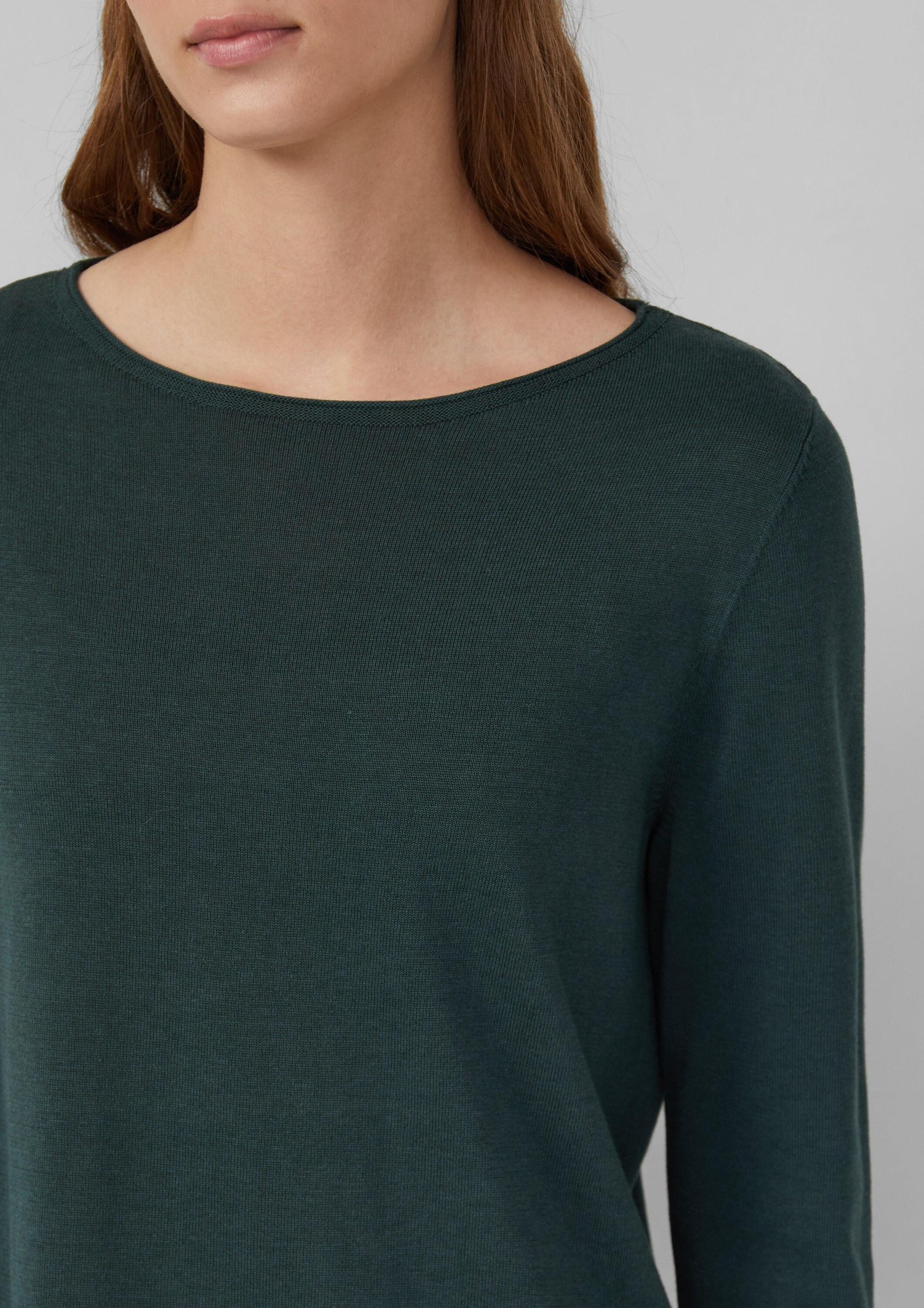 s.Oliver Longpullover Strickpullover Weicher Feinstrickpullover mit Rollkanten