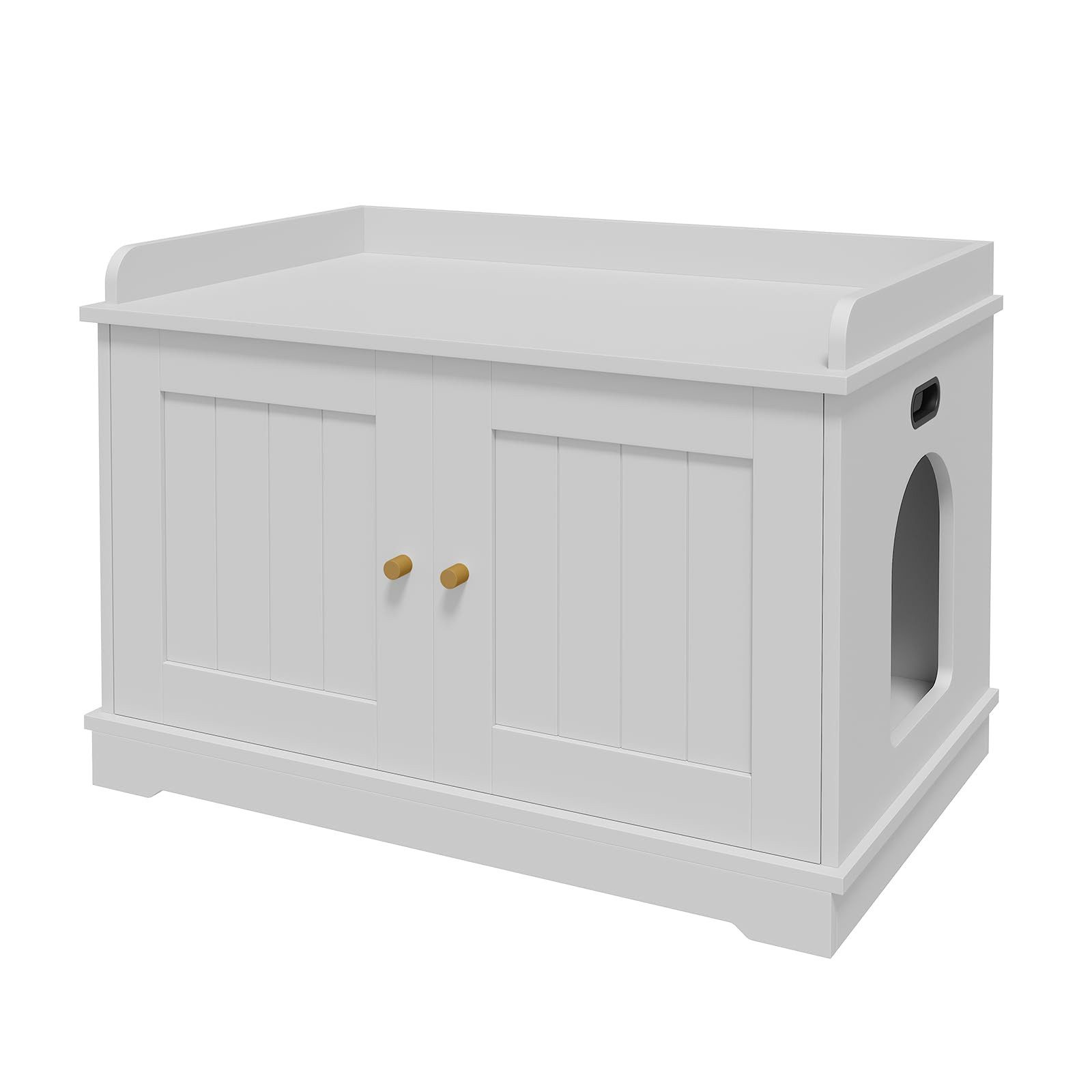 GarveeMore Katzentoilette Katzenklo Schrank Katzenhaus Katzenmöbel 80x50x54cm