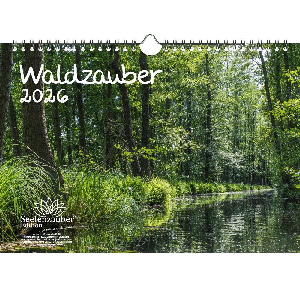Seelenzauber Wandkalender Waldzauber DIN A4 Календари für 2026 Baum Bäume Wald Natur