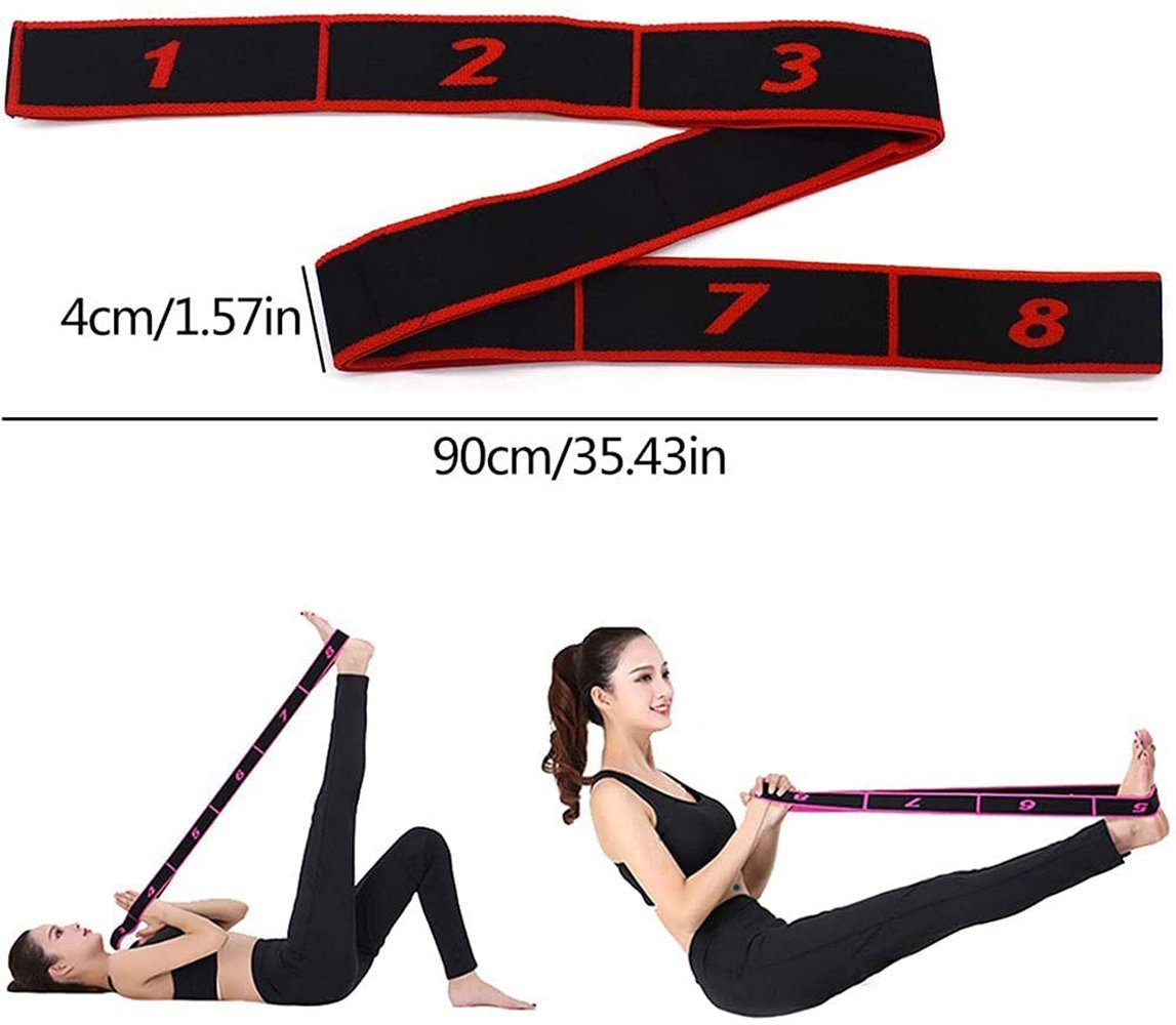 Yogagurt 260cm Gurt Yoga Belt Fitness Stretch Gürtel Pilates Band Dehnübung 2,6m 