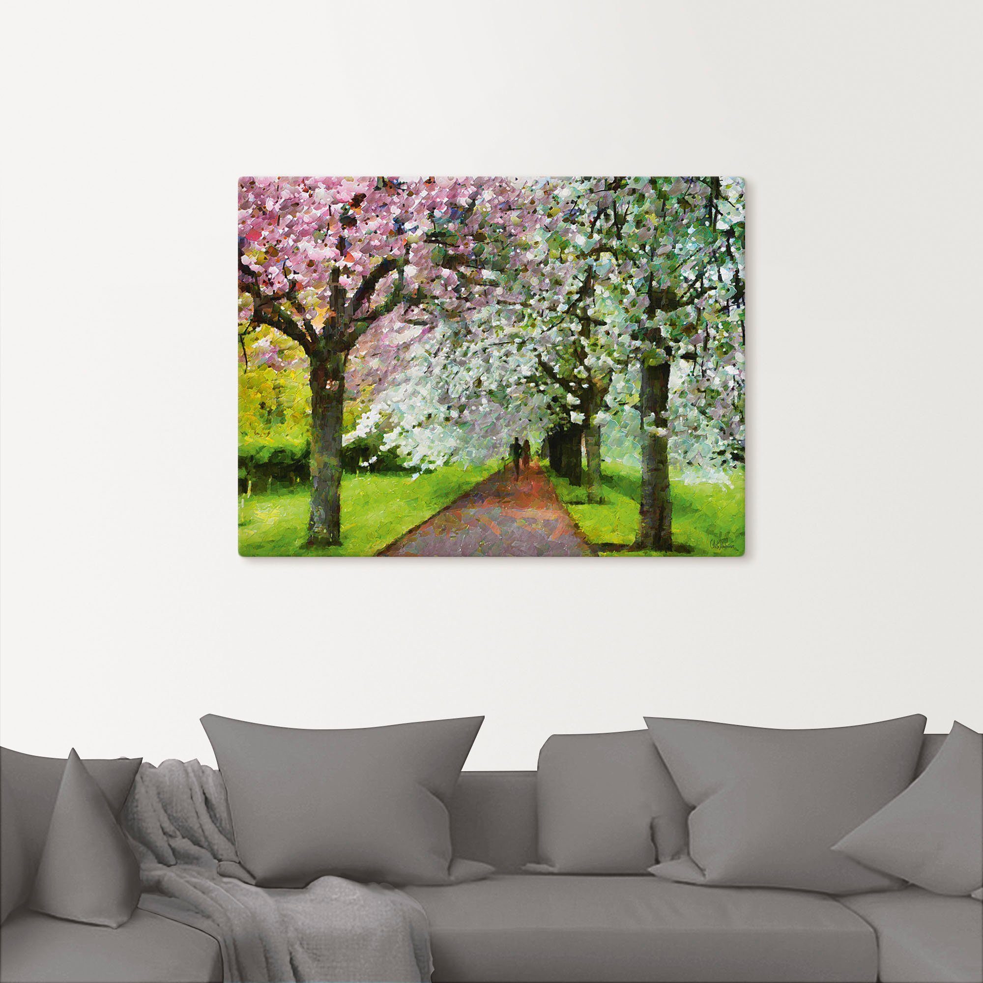 Artland Wandbild Blühende Kirschen, Baumbilder als in Größen versch. oder Poster St), Wandaufkleber Leinwandbild, (1 Alubild