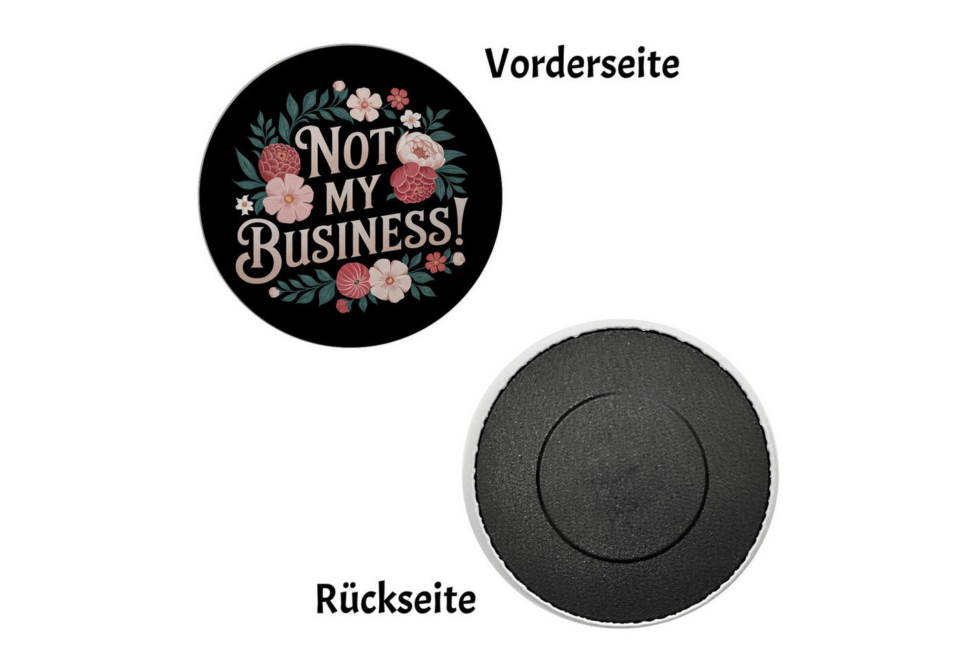 Thumbnail - speecheese Magnet Not my Business Blumensprache Magnet rund