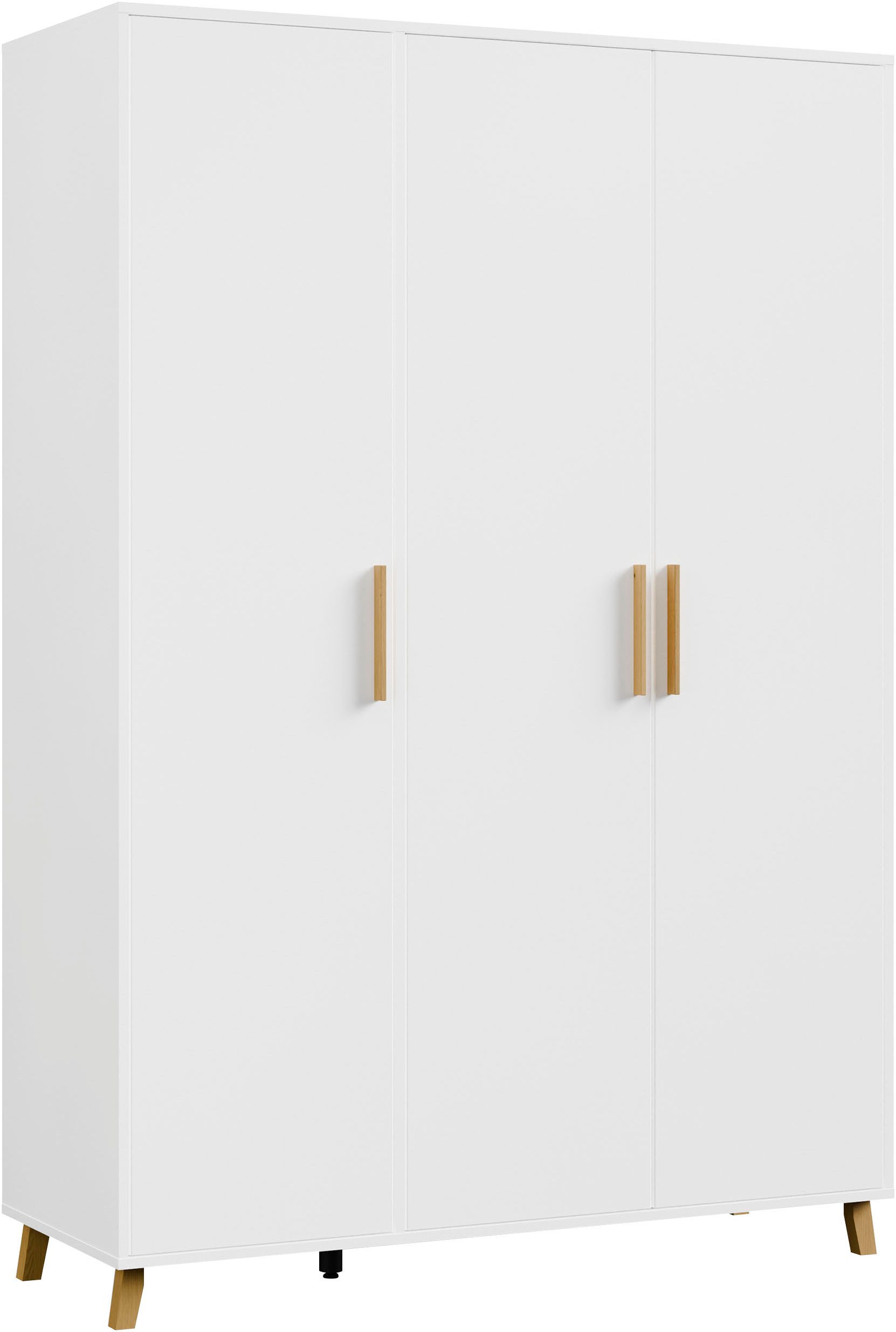 rauch Drehtürenschrank Kleiderschrank Schrank Garderobe SHINJO Breiten 93/140/187 cm (in 3 verschiedenen Ausstattungen BASIC/CLASSIC/PREMIUM) Griffe und Füße aus Massivholz, viel Stauraum MADE IN GERMANY