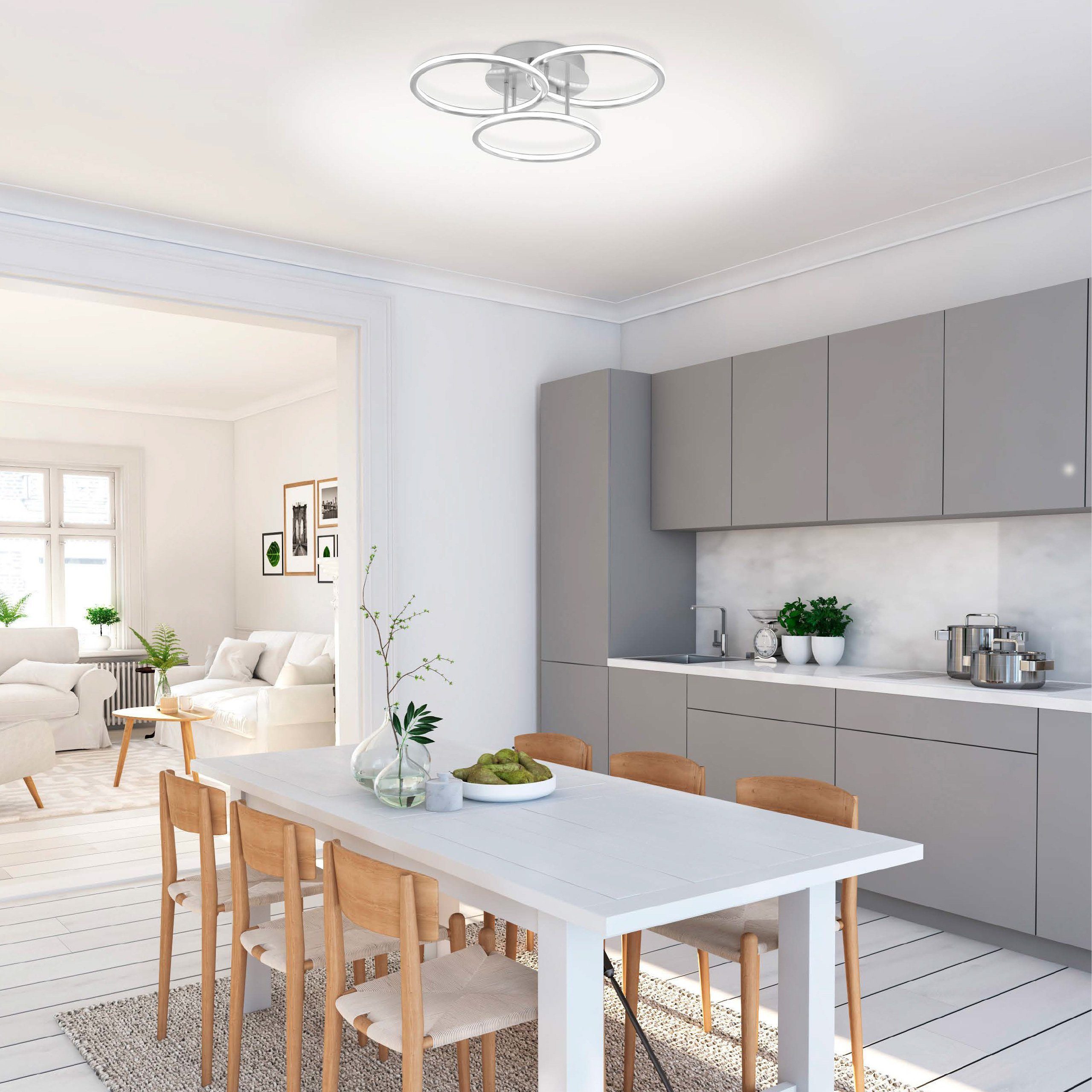 Paul Neuhaus Smarte LED-Leuchte LED Deckenleuchte Q - NEVIO Smart Home,  Smart Home, CCT-Farbtemperaturwechsel, Dimmfunktion, Memoryfunktion, mit  Leuchtmittel, CCT Lichtfarbwechsel, Fernbedienung, Alexa App