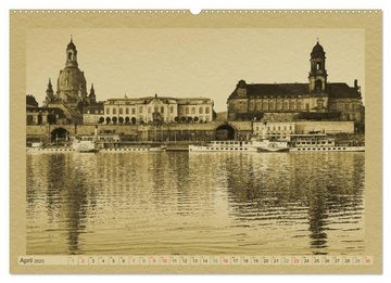 CALVENDO Wandkalender Dresden - Ein Kalender im Zeitungsstil (Premium, hochwertiger DIN A2 Wandkalender 2023, Kunstdruck in Hochglanz)